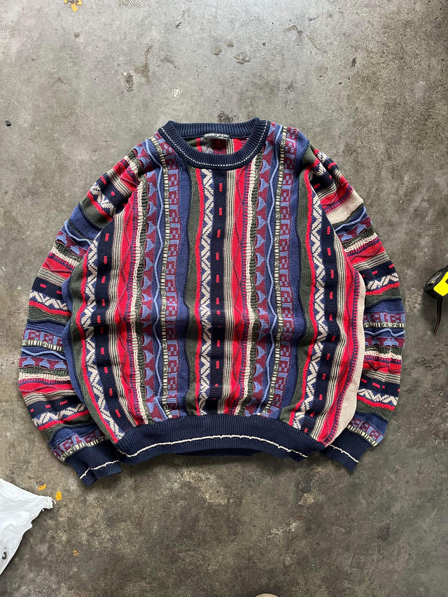 (2X) Vintage 3D Coogi Style Knit