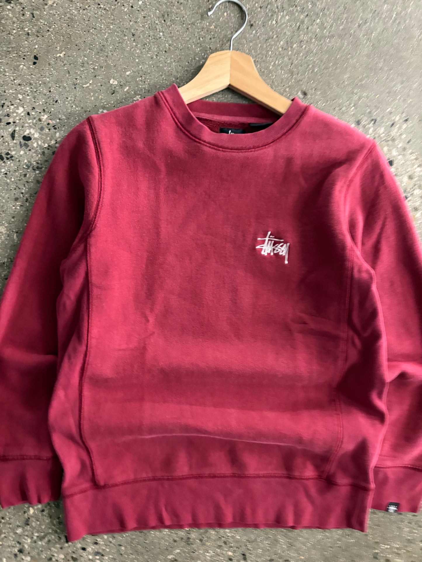 (S) 2000s Stussy Script Burgundy