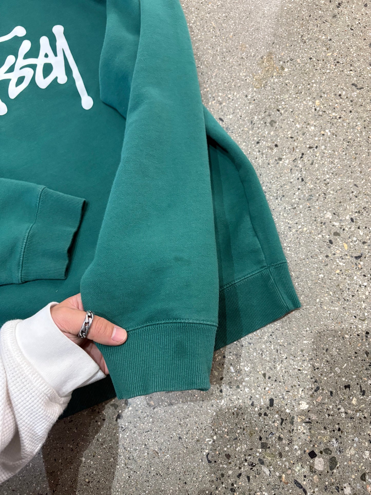Hunter Green Stussy Script