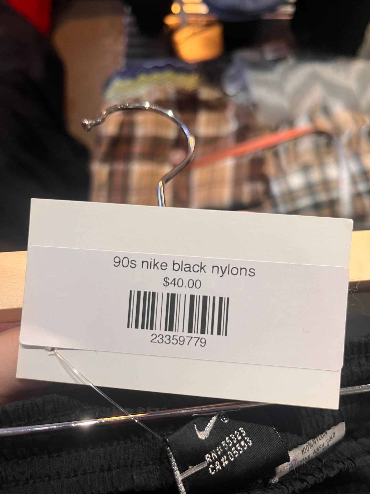 (M) 90s nike black nylons