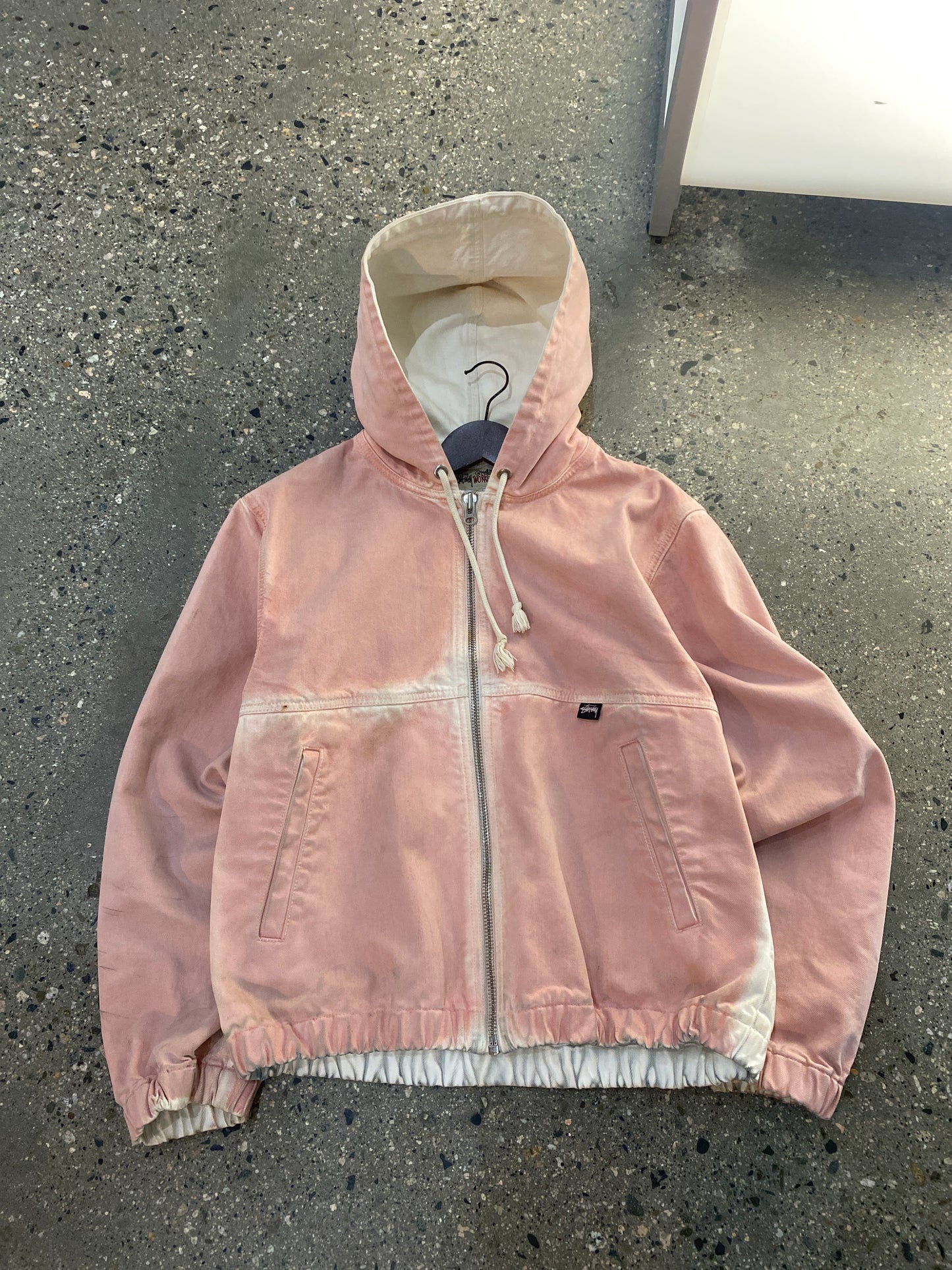 (S/M) Stussy Spray Dye Hooded Jacket