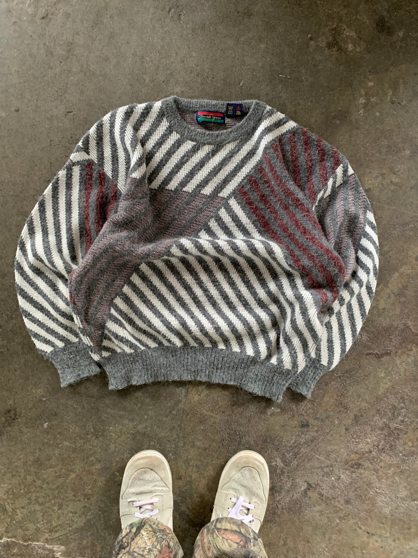 (m/l) Vintage Multi Pattern Knit