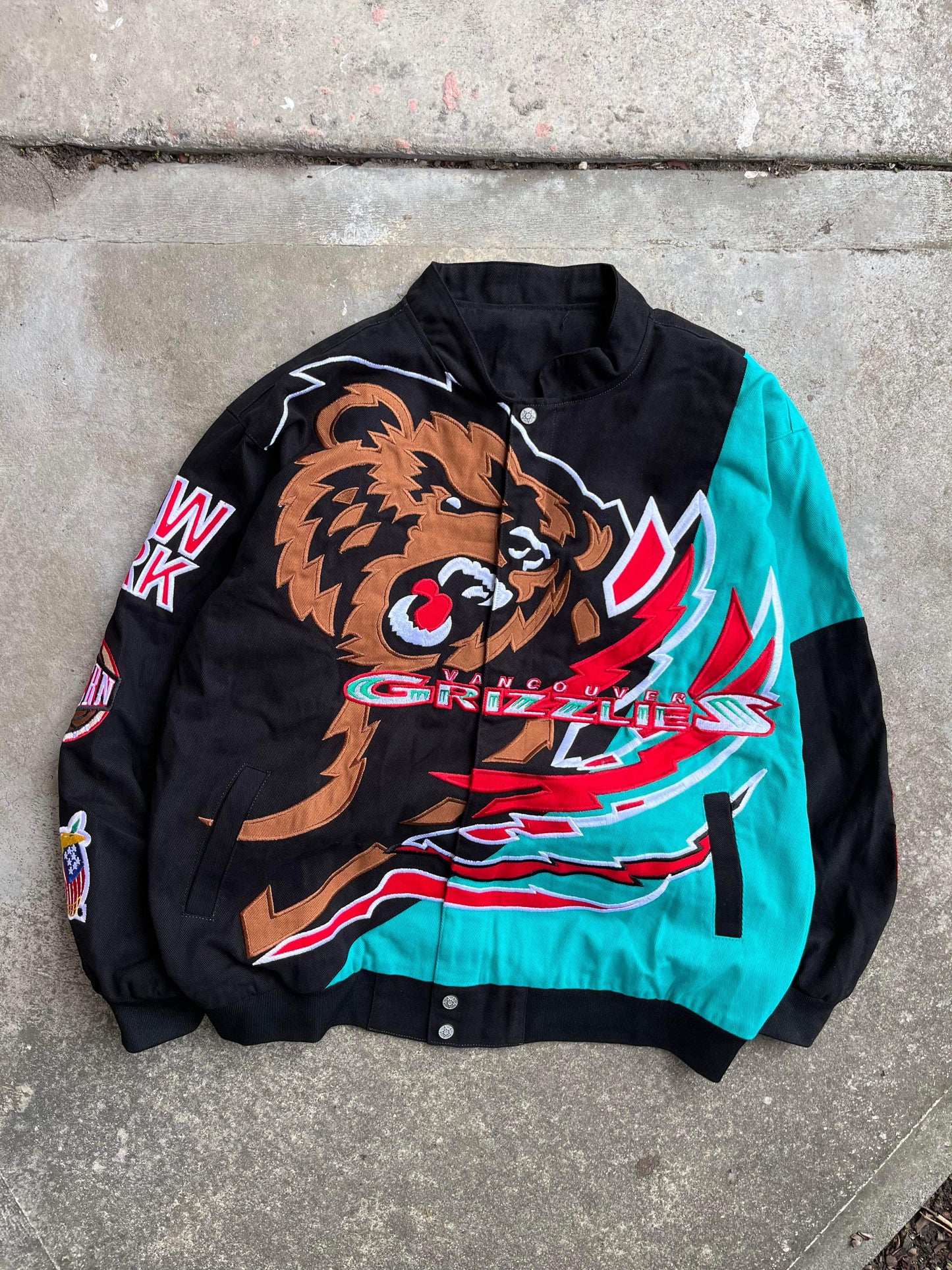 (L) Vancouver Grizzlies Nascar Style Jkt