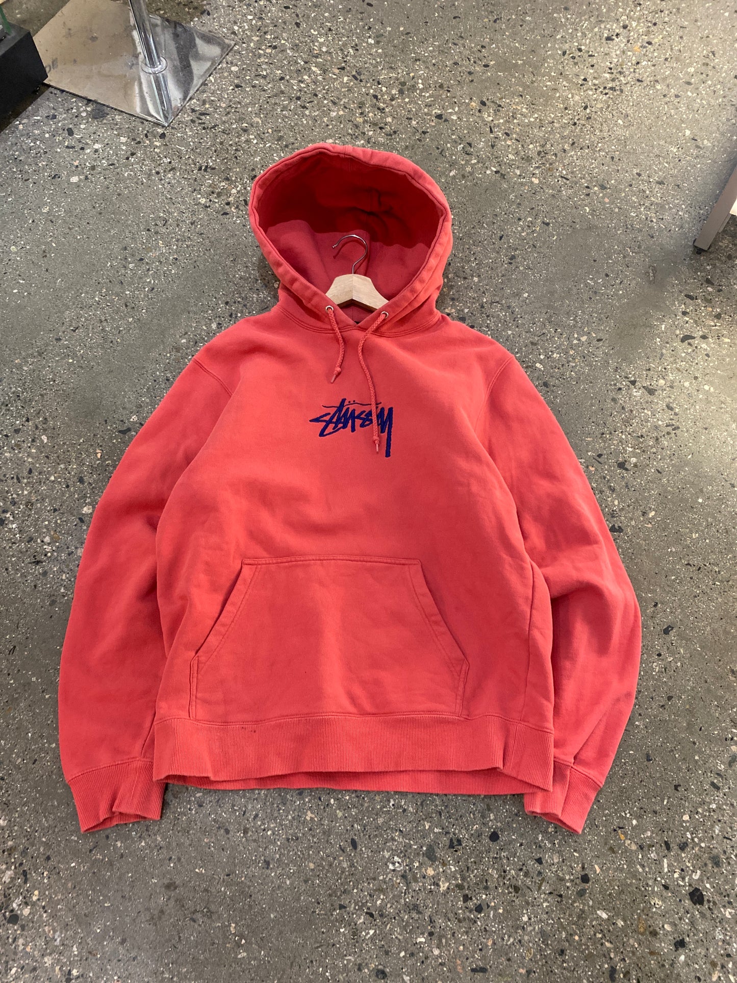 (M) Stussy Embroidery Script Hoodie