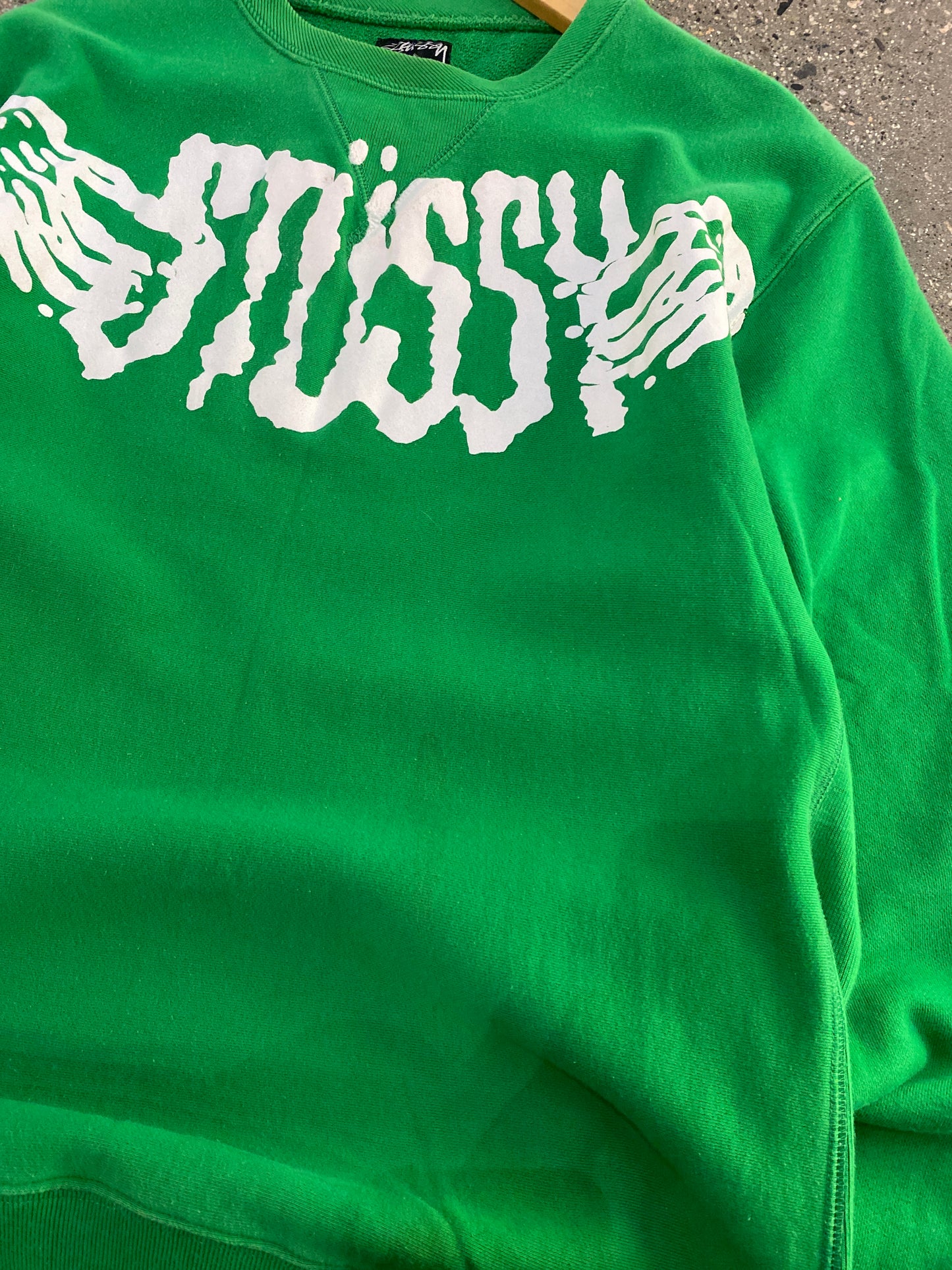 (L) Vintage Stussy Skeleton Script Crewneck