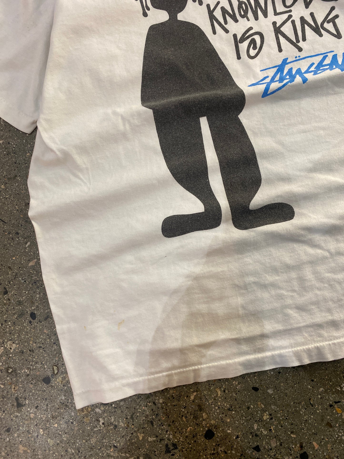 (M/L) Vintage Knowledge is King Stussy Doublesided Tee