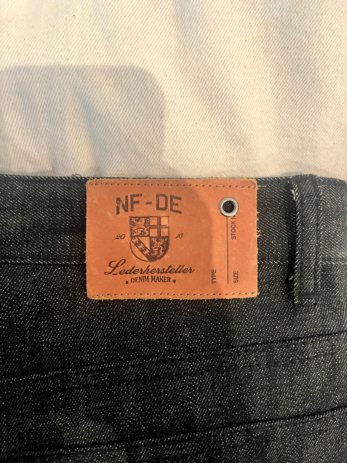 (36”) No Faith Studios Raw Denim