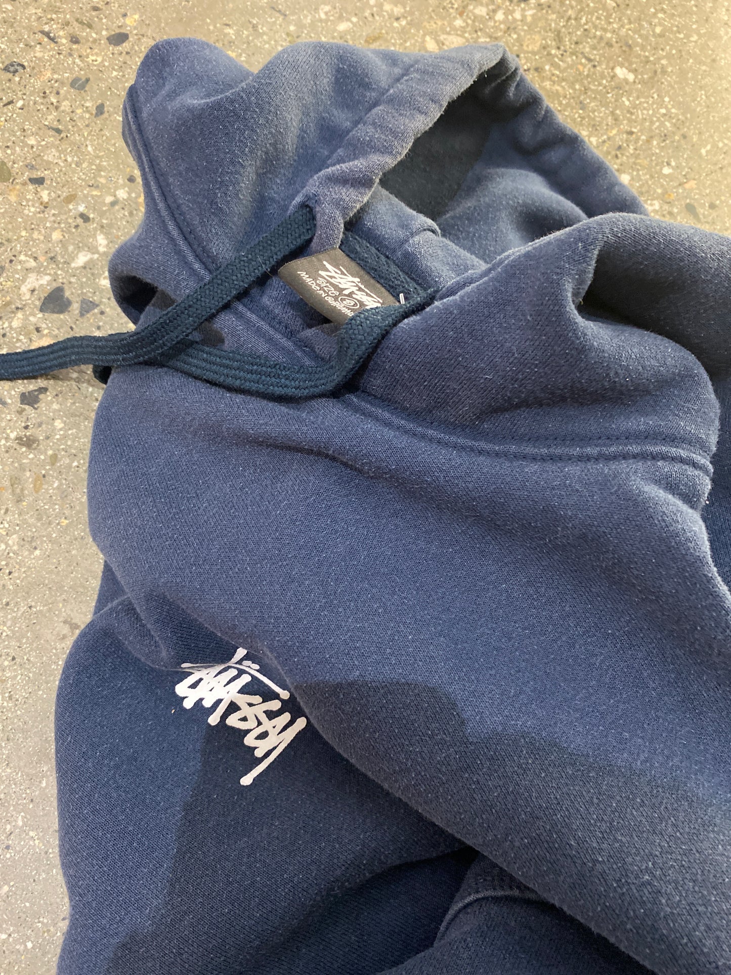 (S/M) Stussy Thick Hoodie Navy