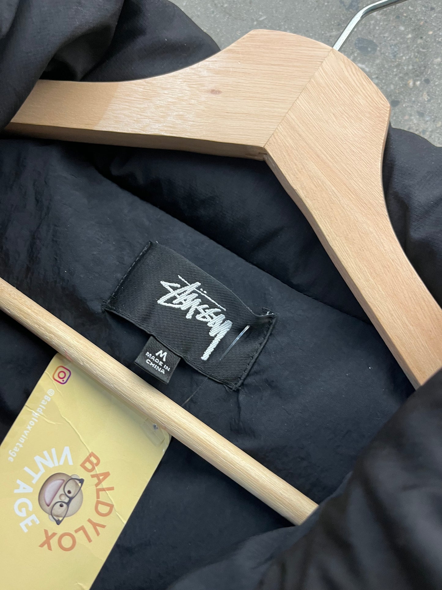 (M/L) uvic11 - Black Stussy Ripstop Puffer