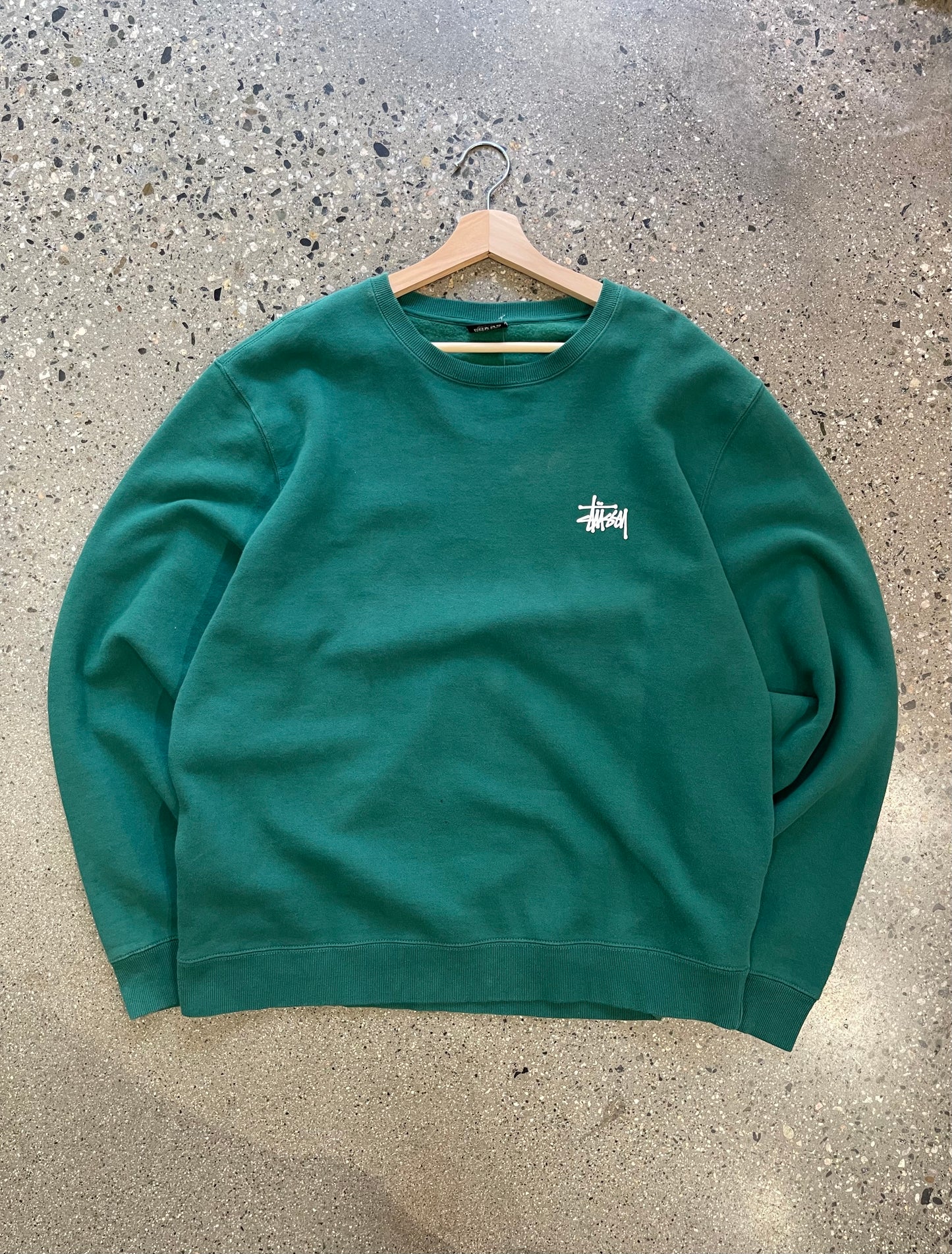 Hunter Green Stussy Script