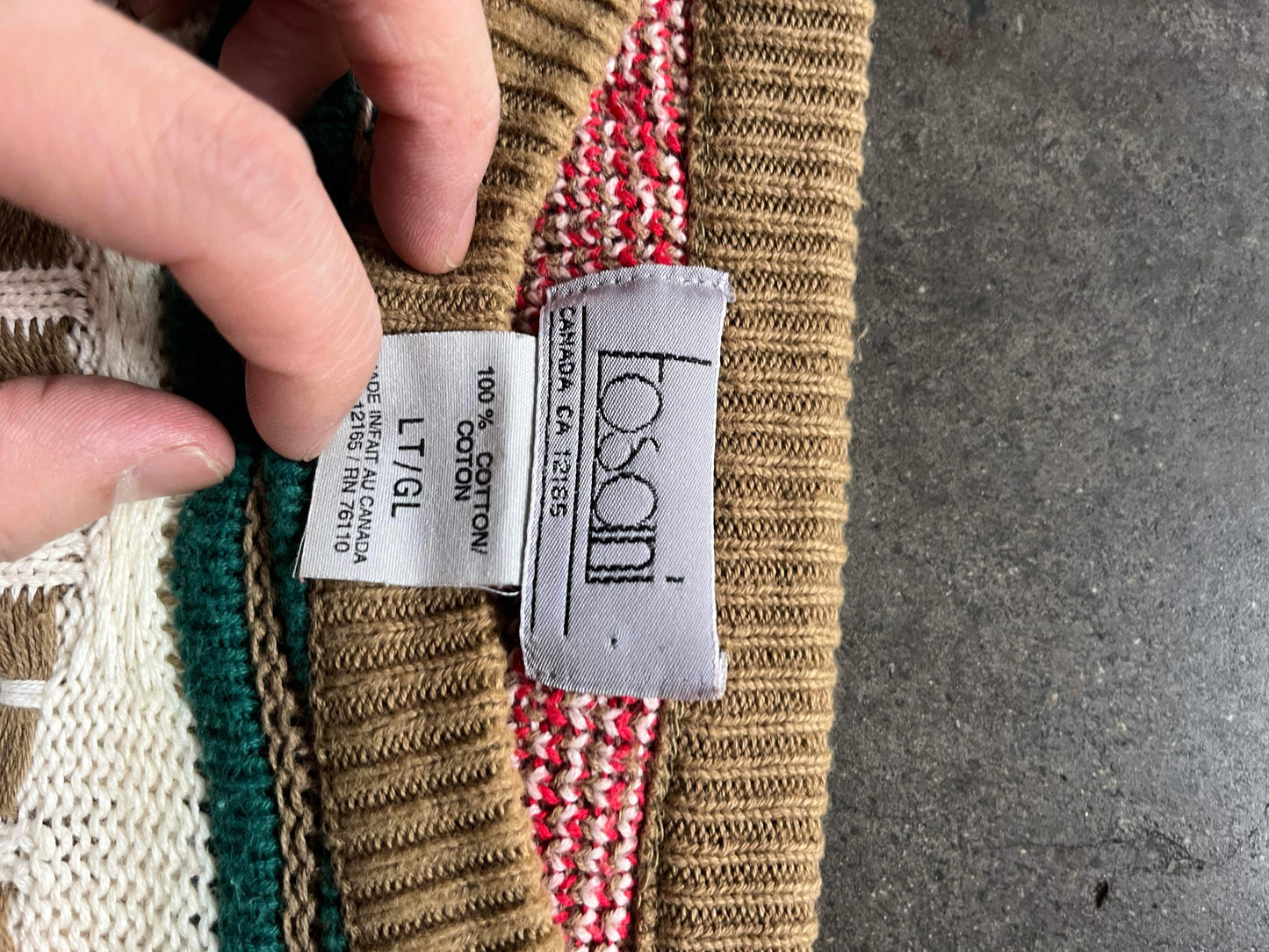 (2X) 90’s Tosani 3D Coogi Style Knit