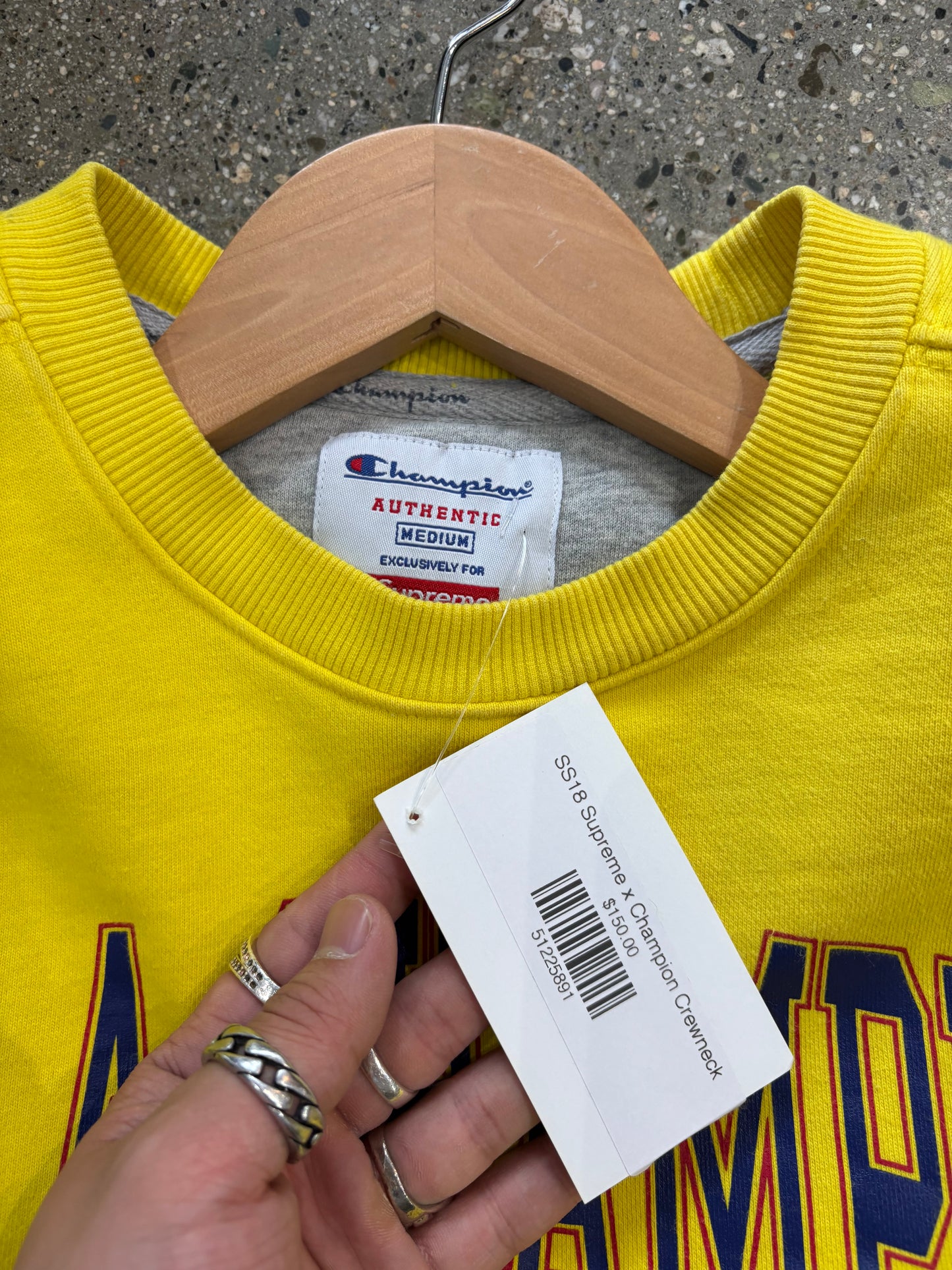 (M) SS18 Supreme x Champion Crewneck