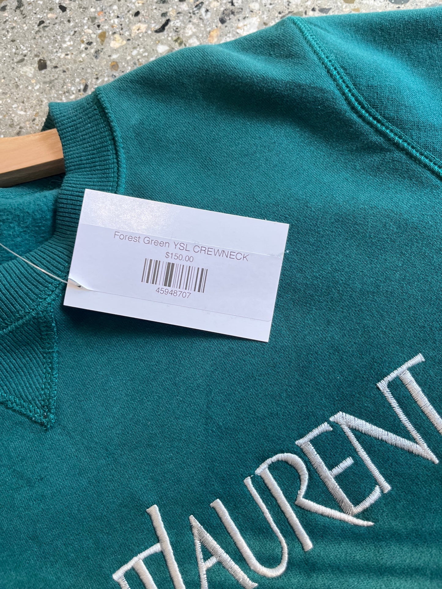 (Small) Forest Green YSL CREWNECK