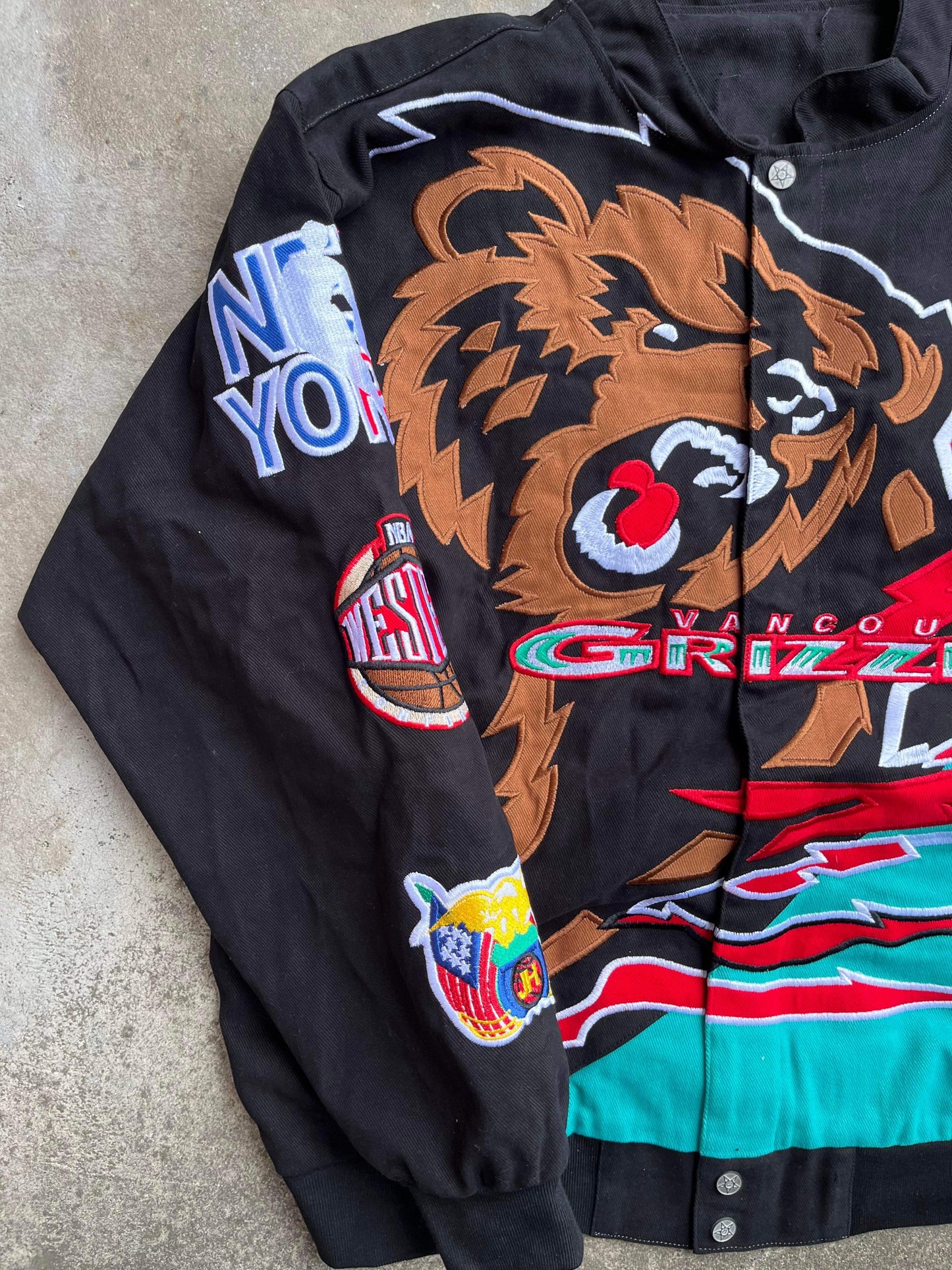 (L) Vancouver Grizzlies Nascar Style Jkt