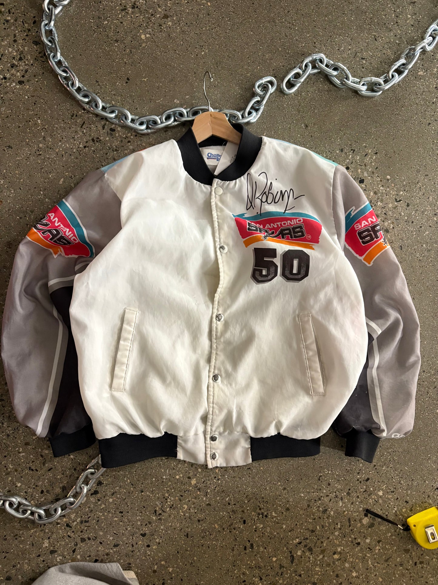 (M) Vintage 90s Rare Chalkline David Robinson Jacket