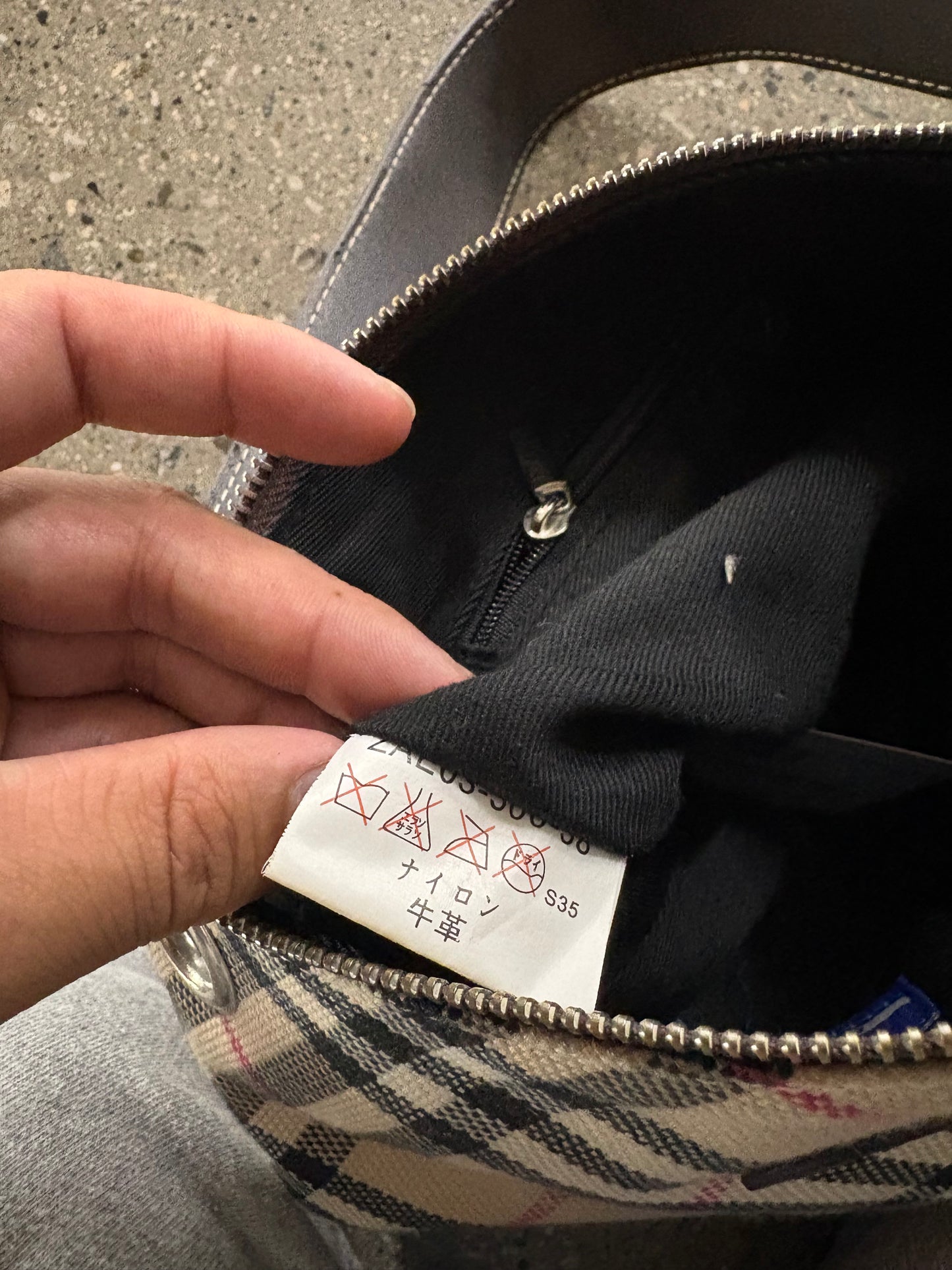 Burberry London Nova Check Canvas JPN exclusive blue label Handbag