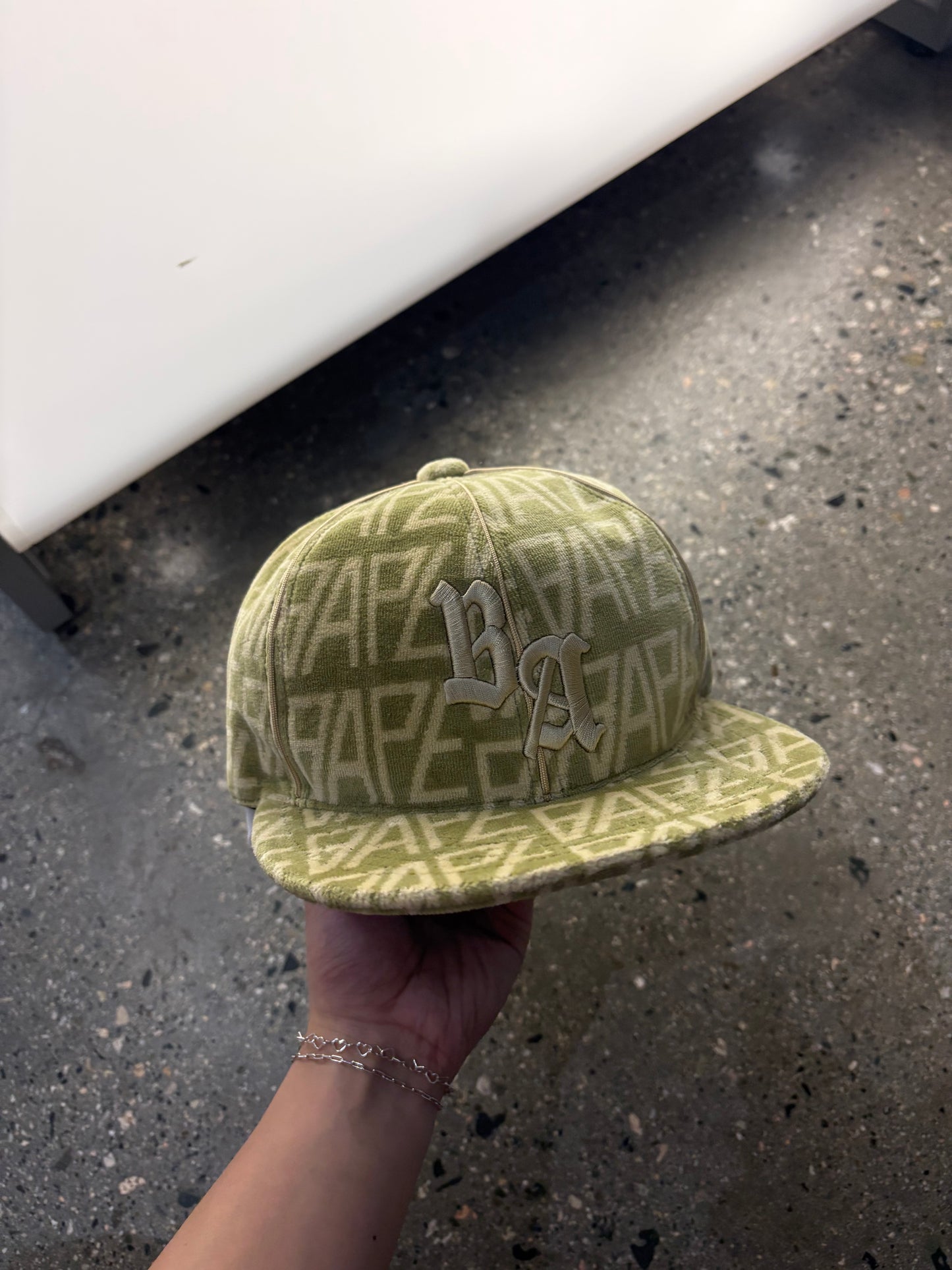 (L) Bape Velour Monogram Fitted BNWT