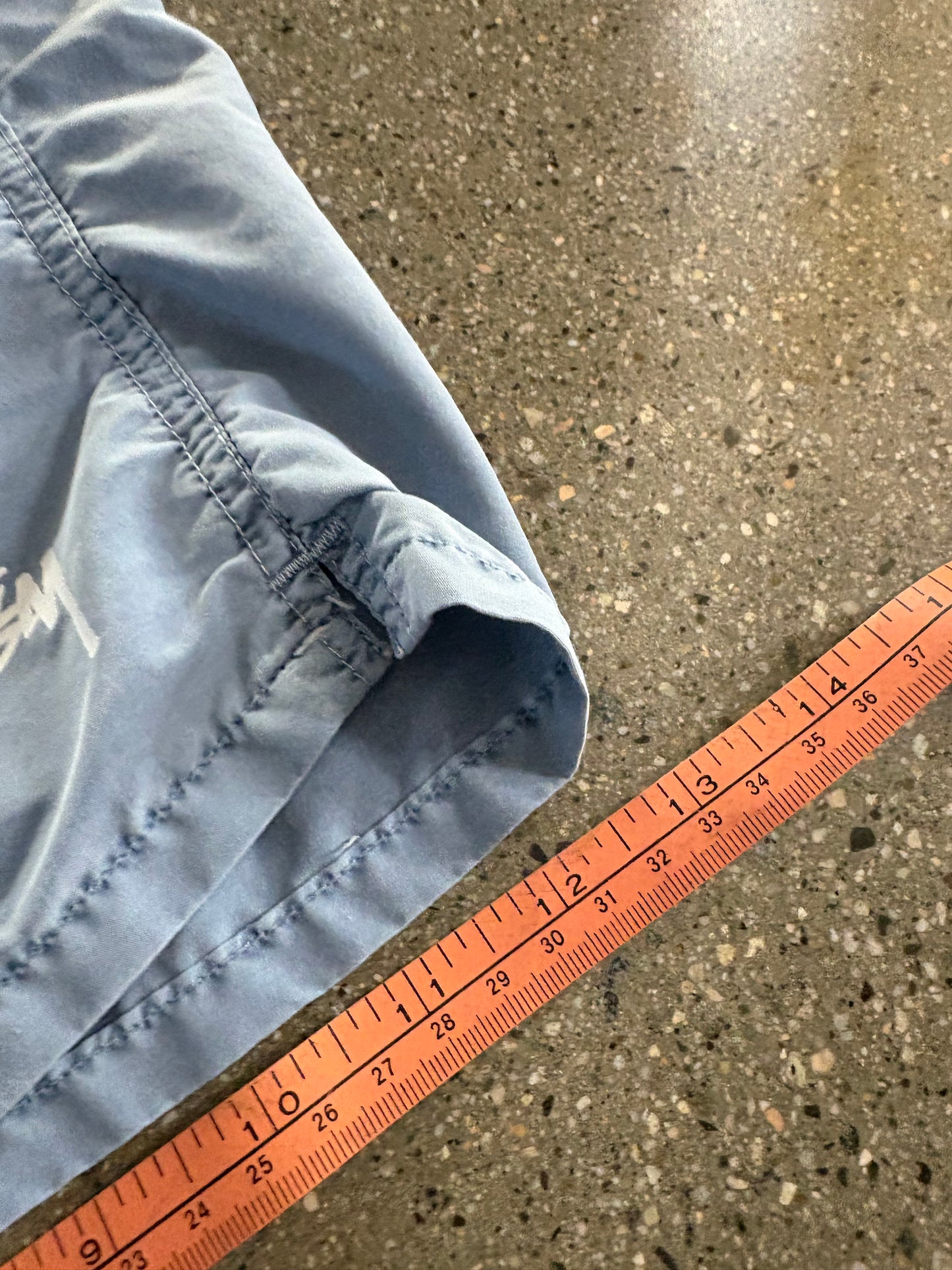 (L) Stussy Ripstop Script Baby Blue Shorts