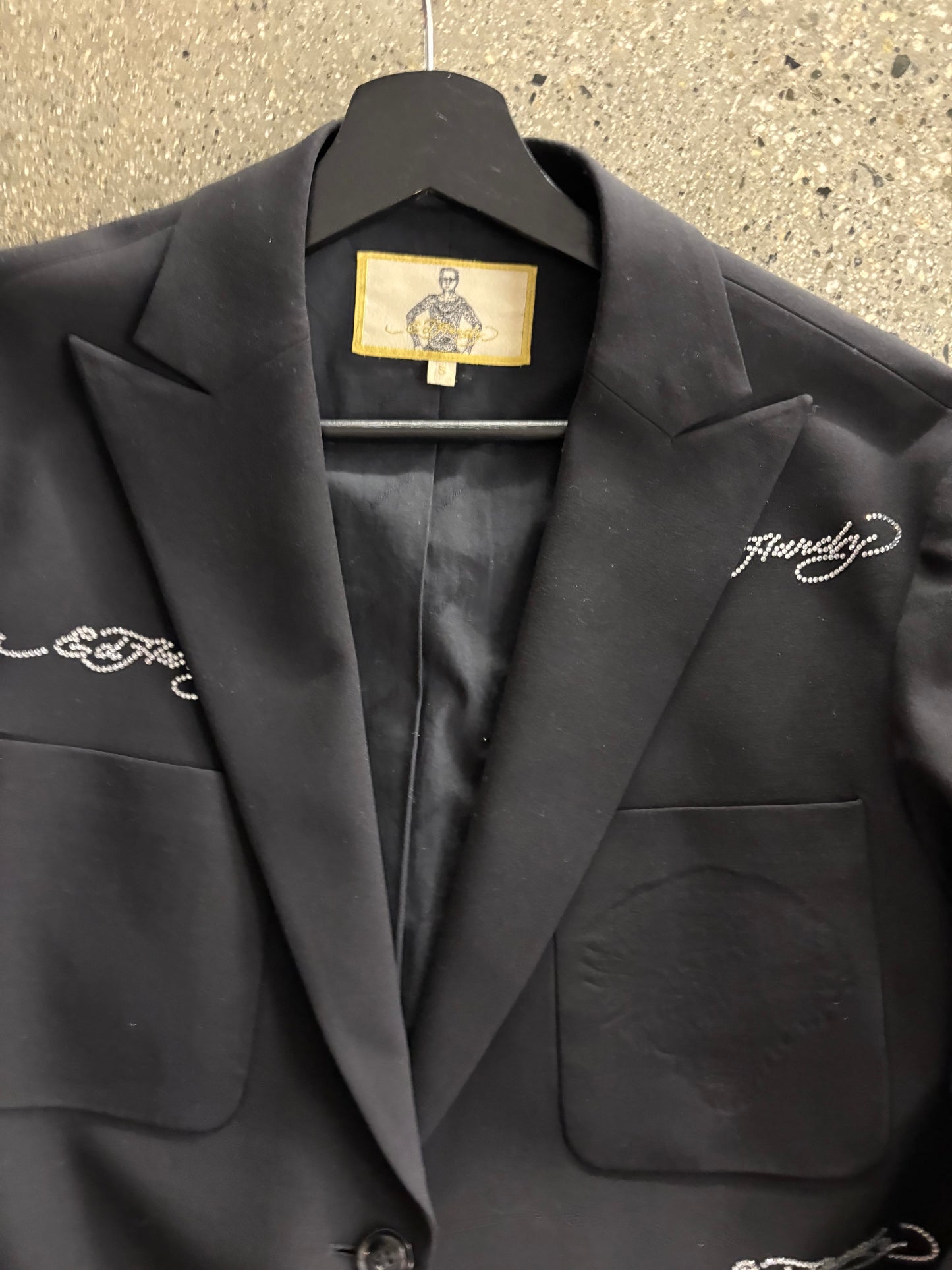 (S) Ed Hardy Rhinestone Blazer
