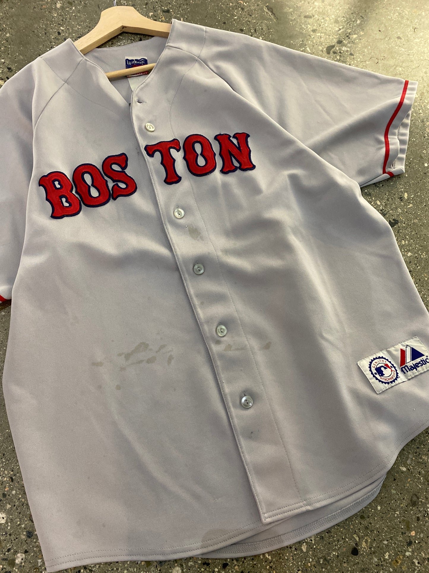 (XL/2X) B49 - Boston Red Sox Grey Jersey