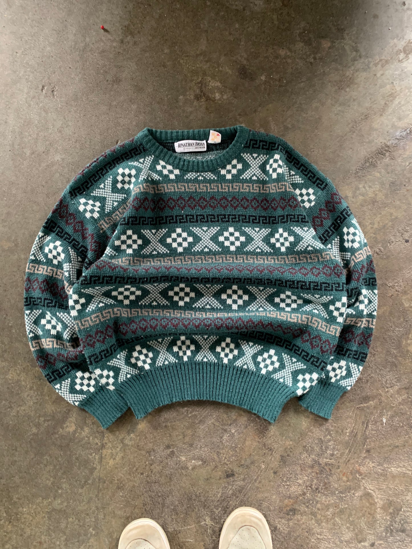 (M/L) Vintage Forest Green Knit