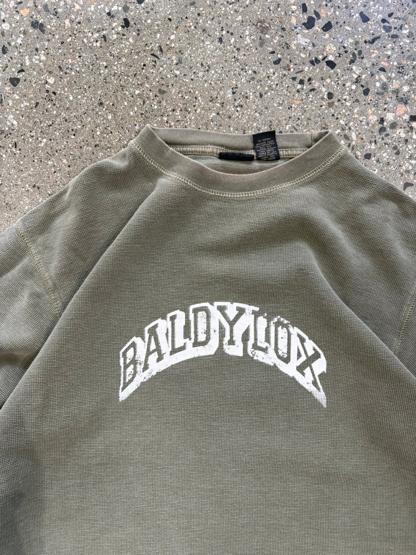 (M/L) Baldy 1/1 Cropped Sage Waffle Knit