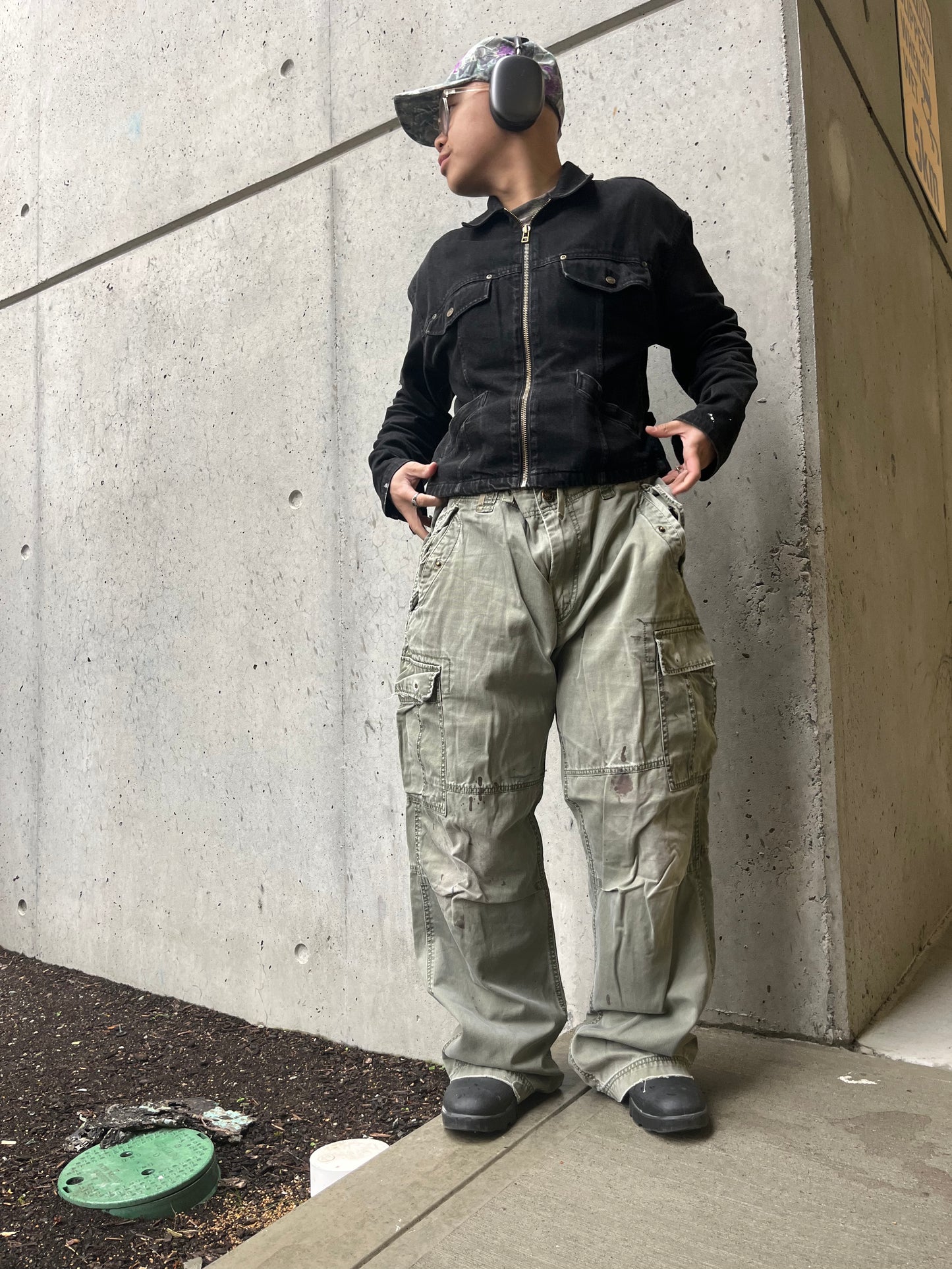 (38”) Vintage Sage HB SURPLUS Utility Cargos