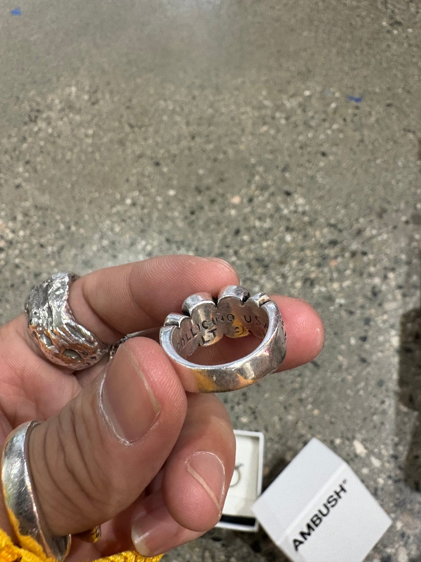 (7) Leather Treasures .925 Chrome Ring