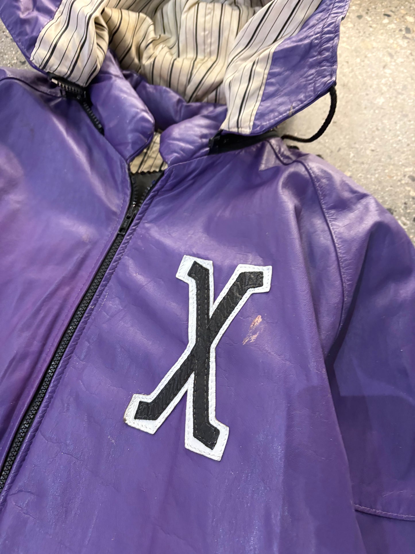 (XL) Malcolm X Full Leather Rare Bomber