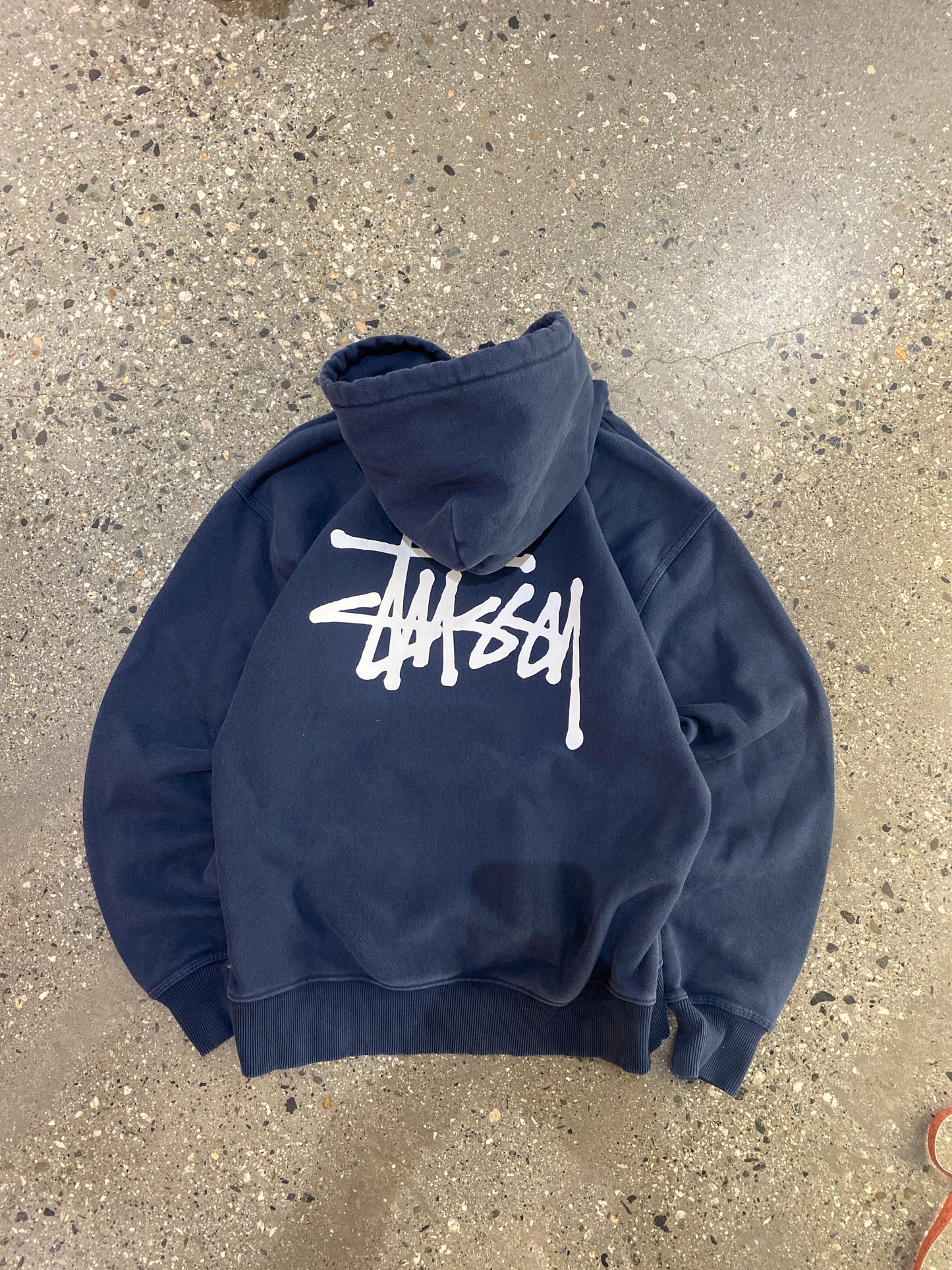(S/M) Stussy Thick Hoodie Navy