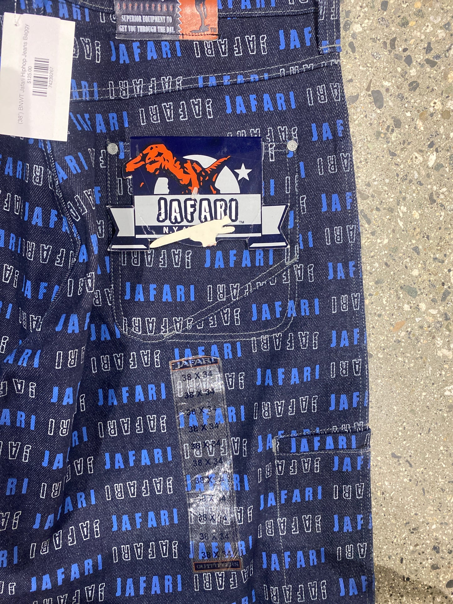 (38”) BNWT Jafari Hiphop Jeans Baggy