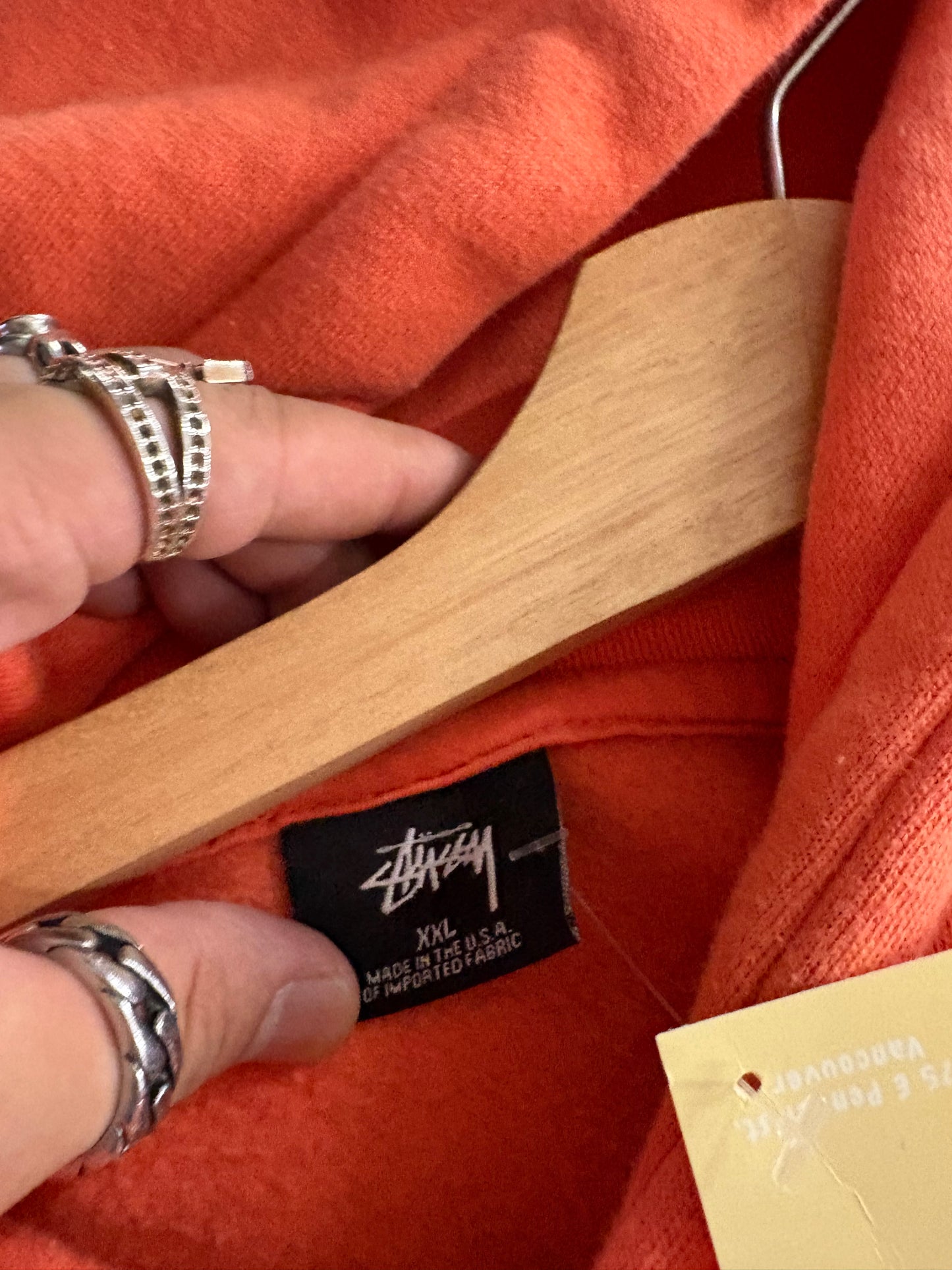 (2XL) Stussy Peach Script Hoodie