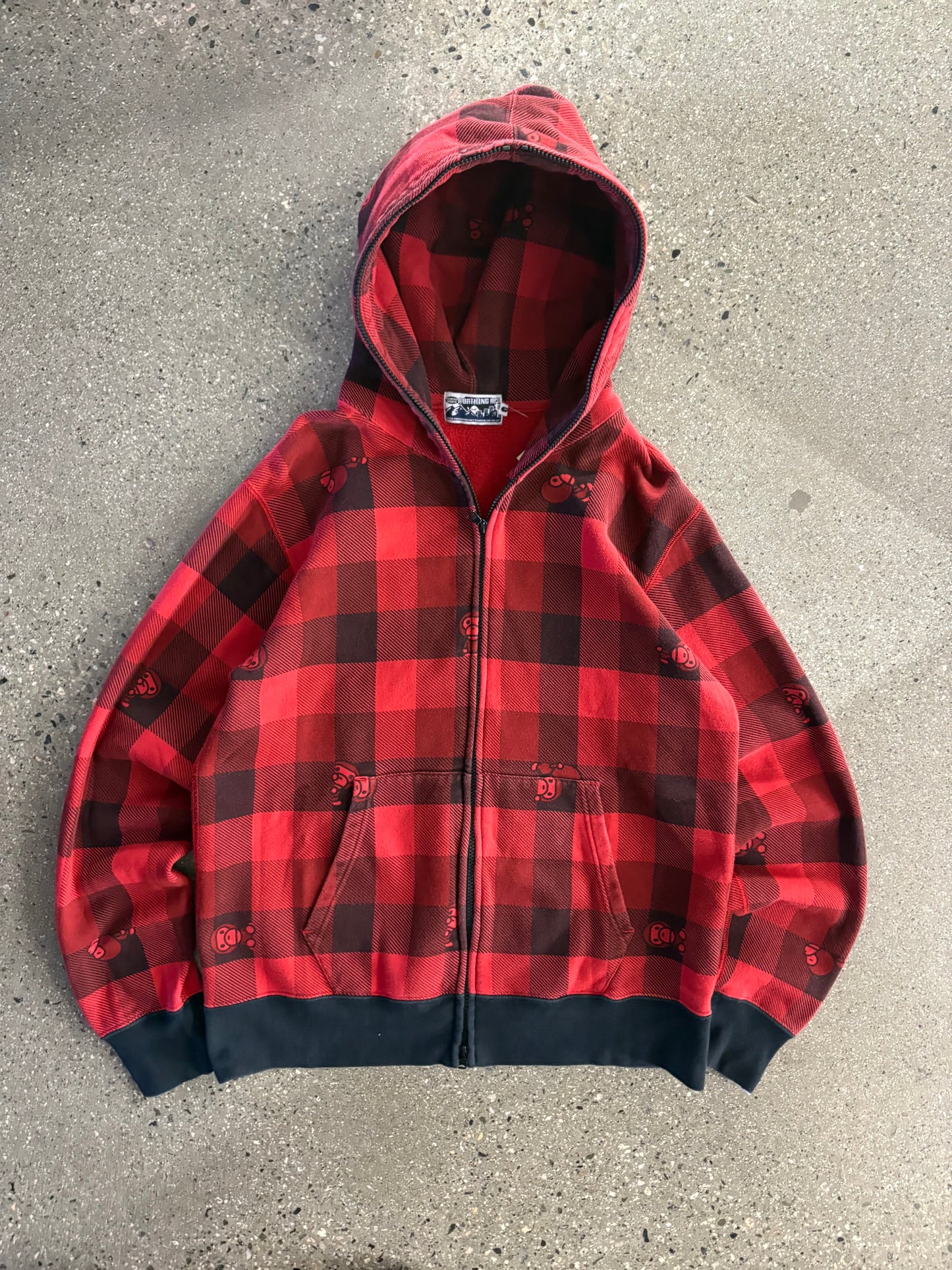 (M/L) Bape Plaid Zip