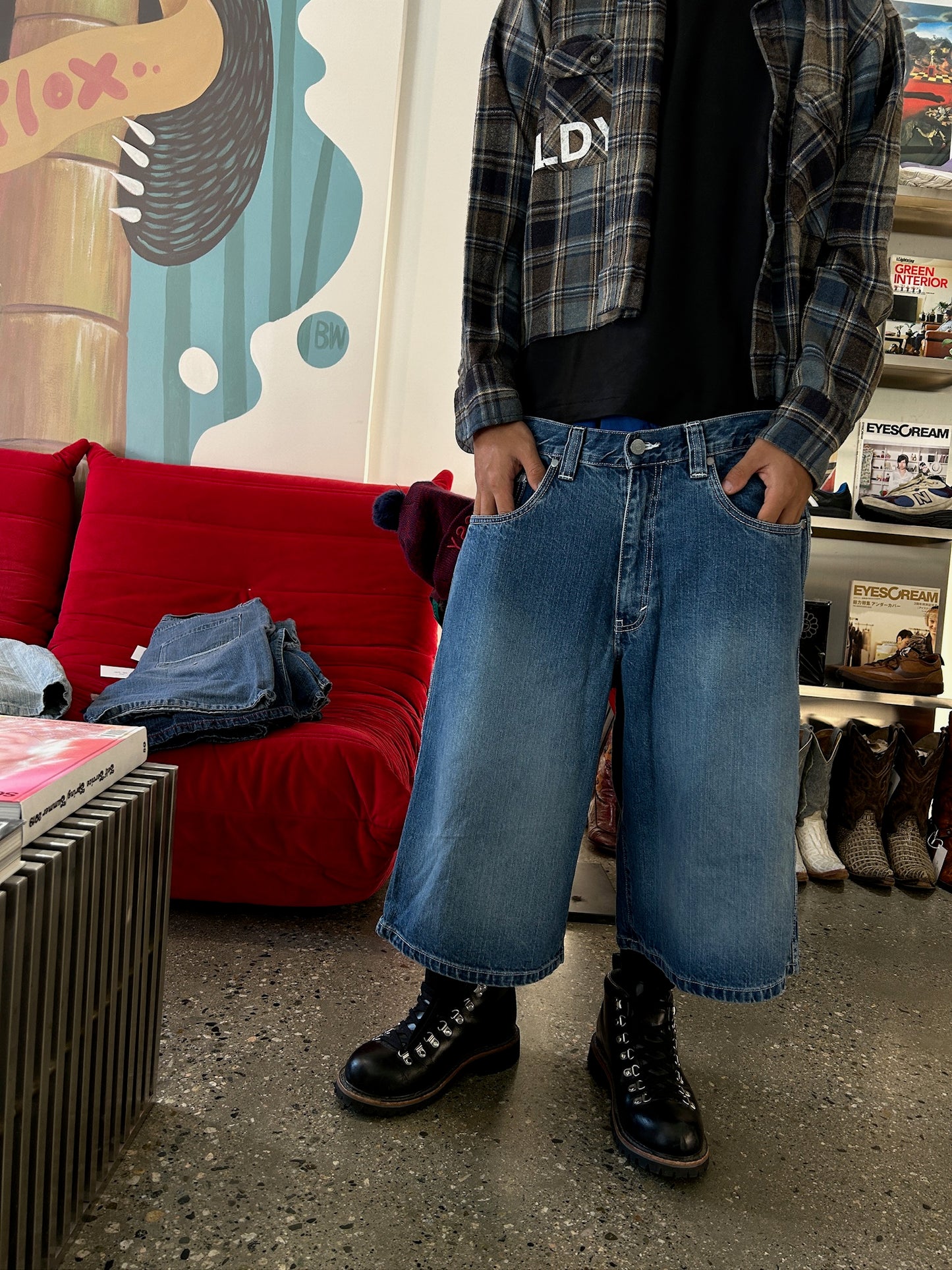 Sh5 - 38w Southpole Sunfaded Baggy Jorts