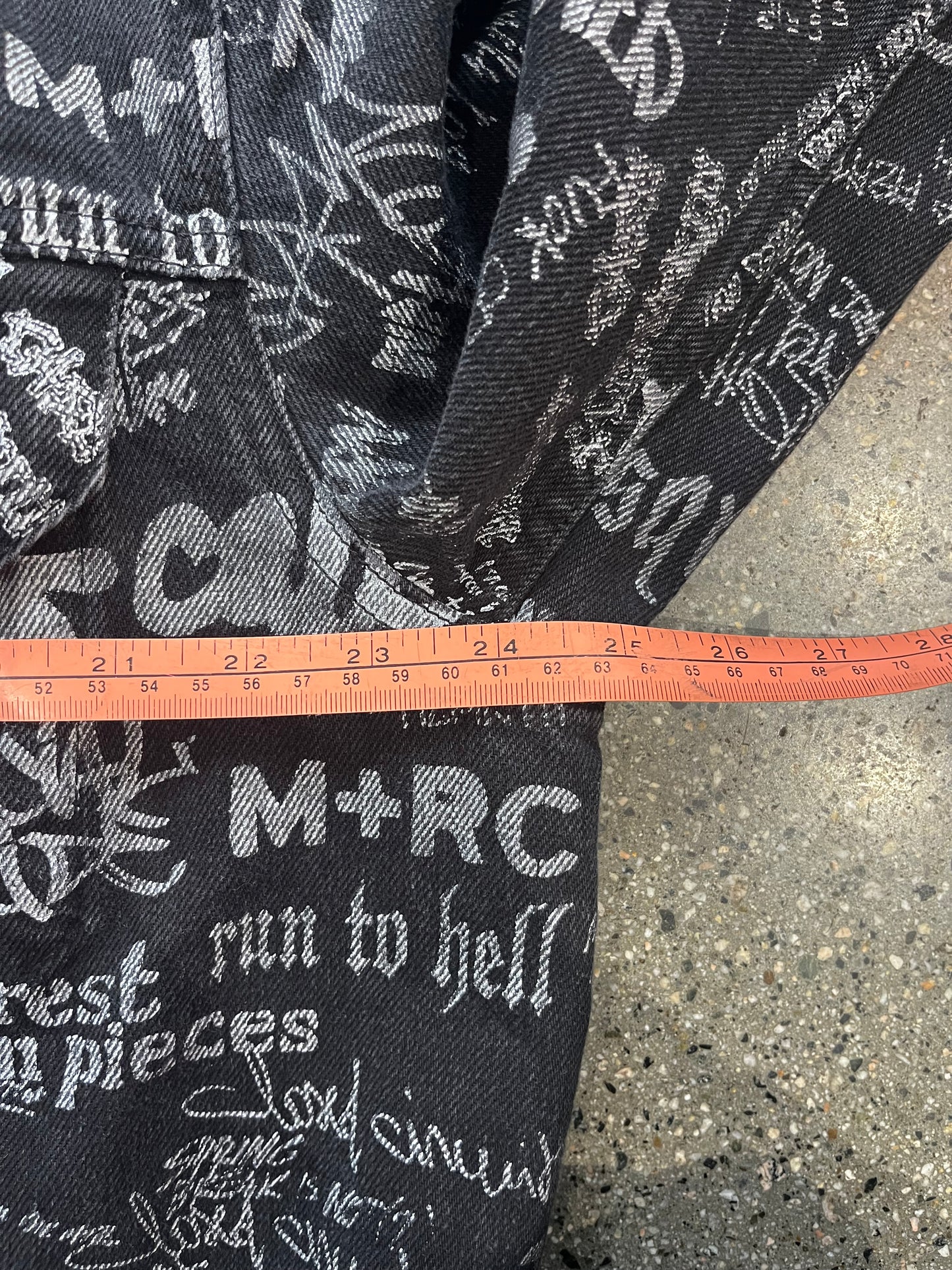 M+RC NOIR Black Script Denim Set