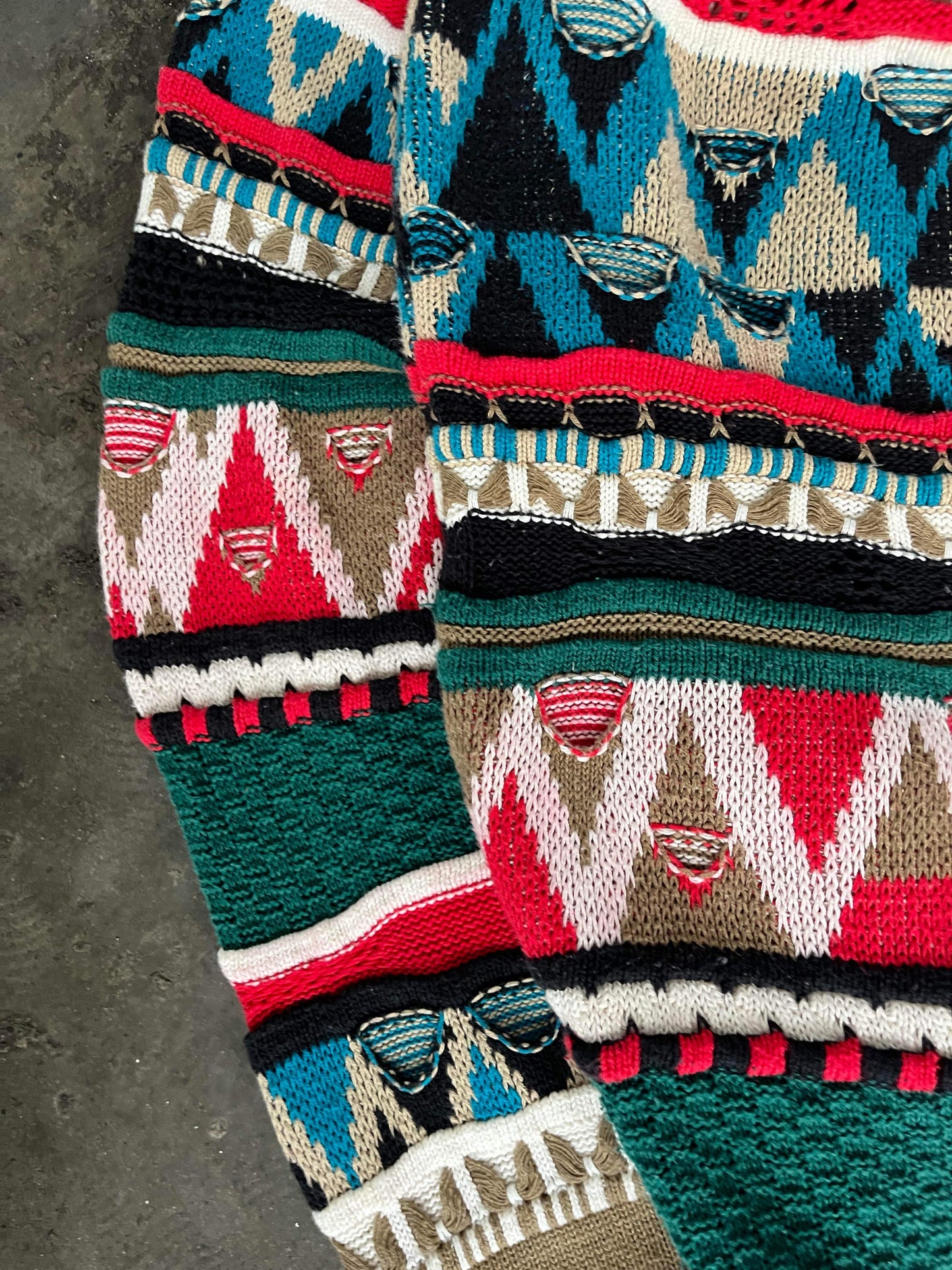 (2X) 90’s Tosani 3D Coogi Style Knit