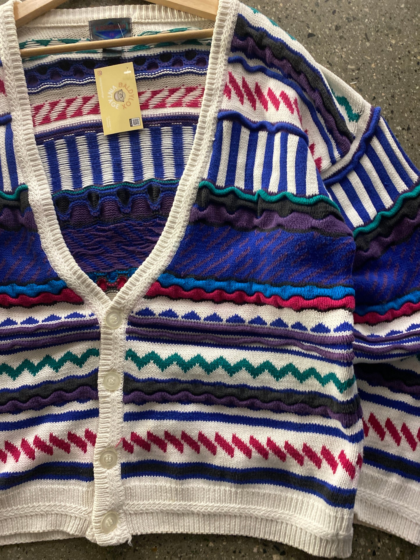 (M/L) Etchings 3D Knit Cardigan