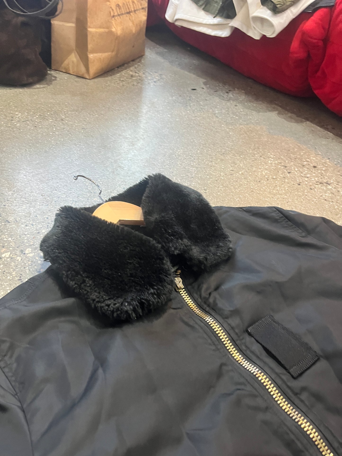 (XL) Alpha Industries Fur Trim Flight Bomber