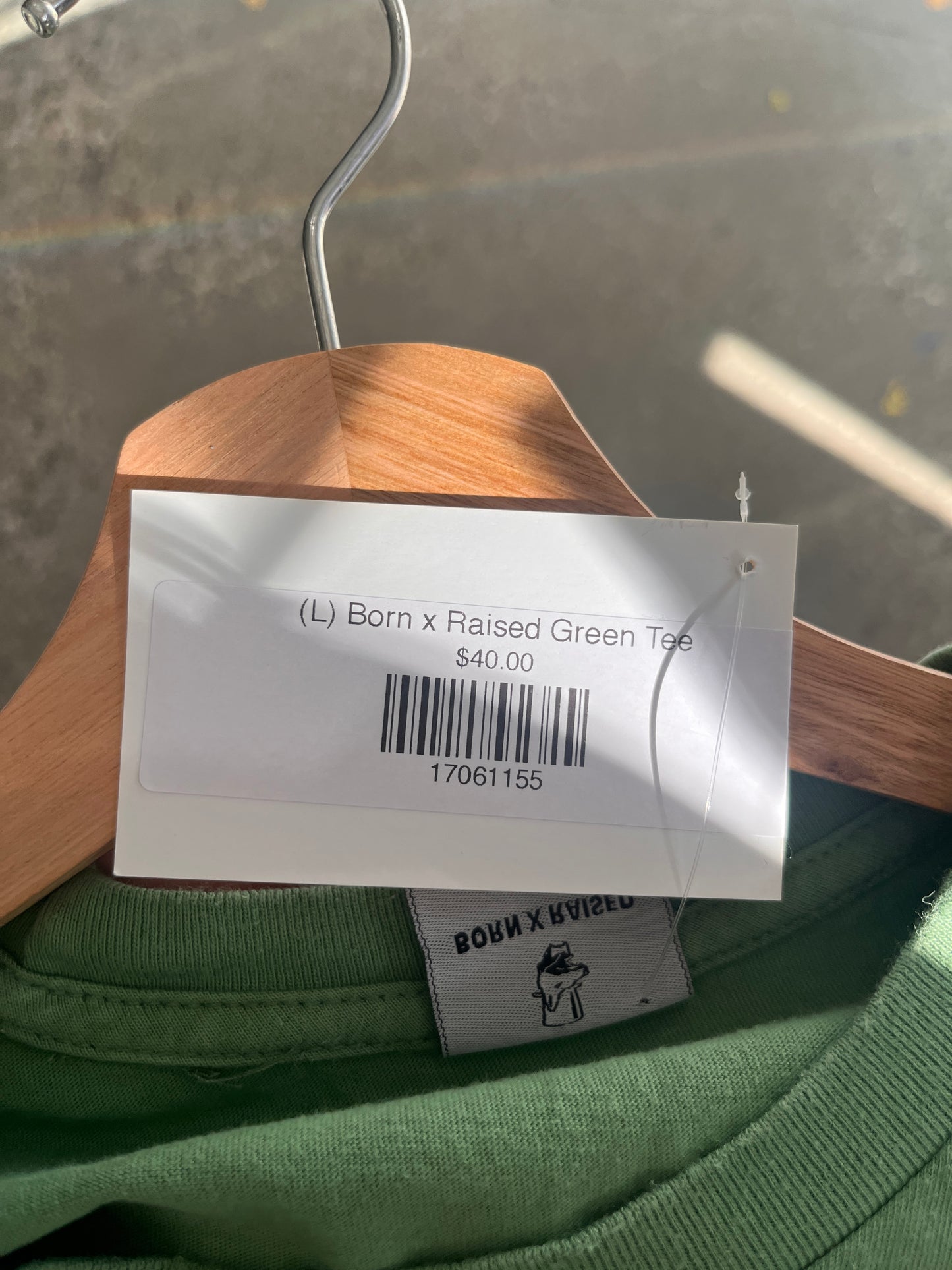 (L) Born x Raised Green Tee