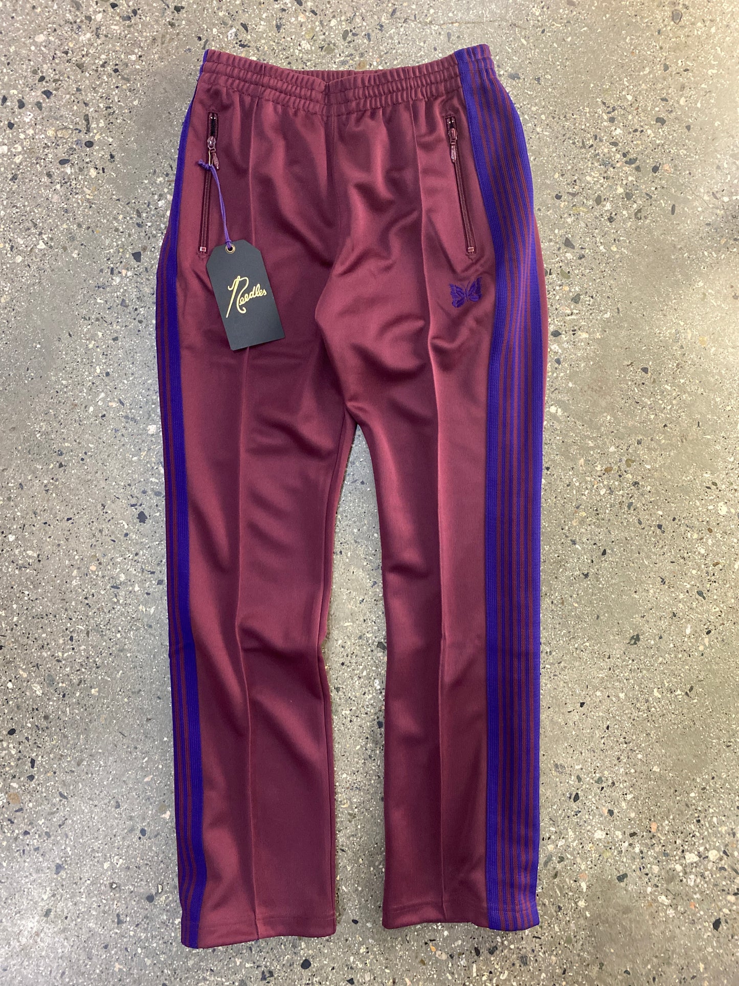 (XS) needles maroon pants BNWT