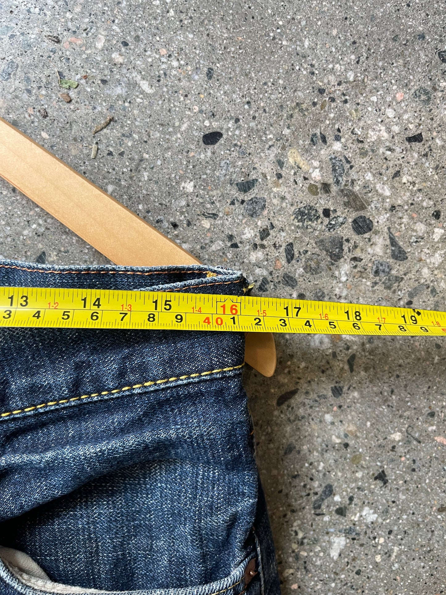 (34” x 35”) 2000s Evisu Selvedge Denim