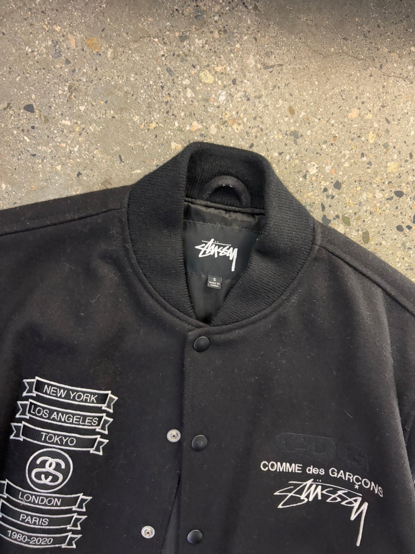 (S/M) Stussy x CDG Varsity Jacket