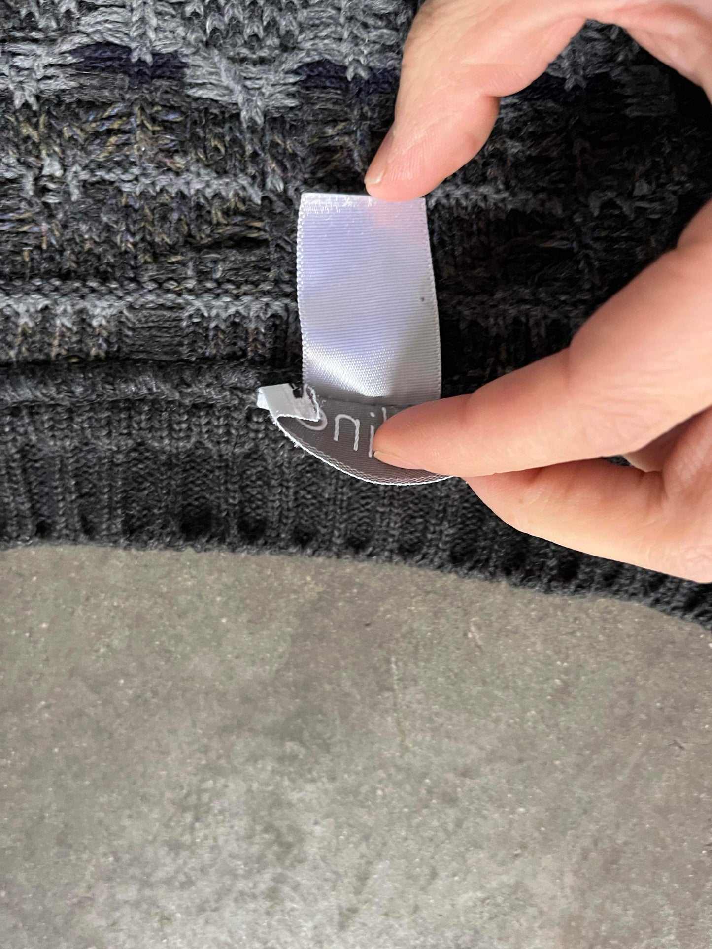 (L/XL) Vintage Textured Knit Cardigan