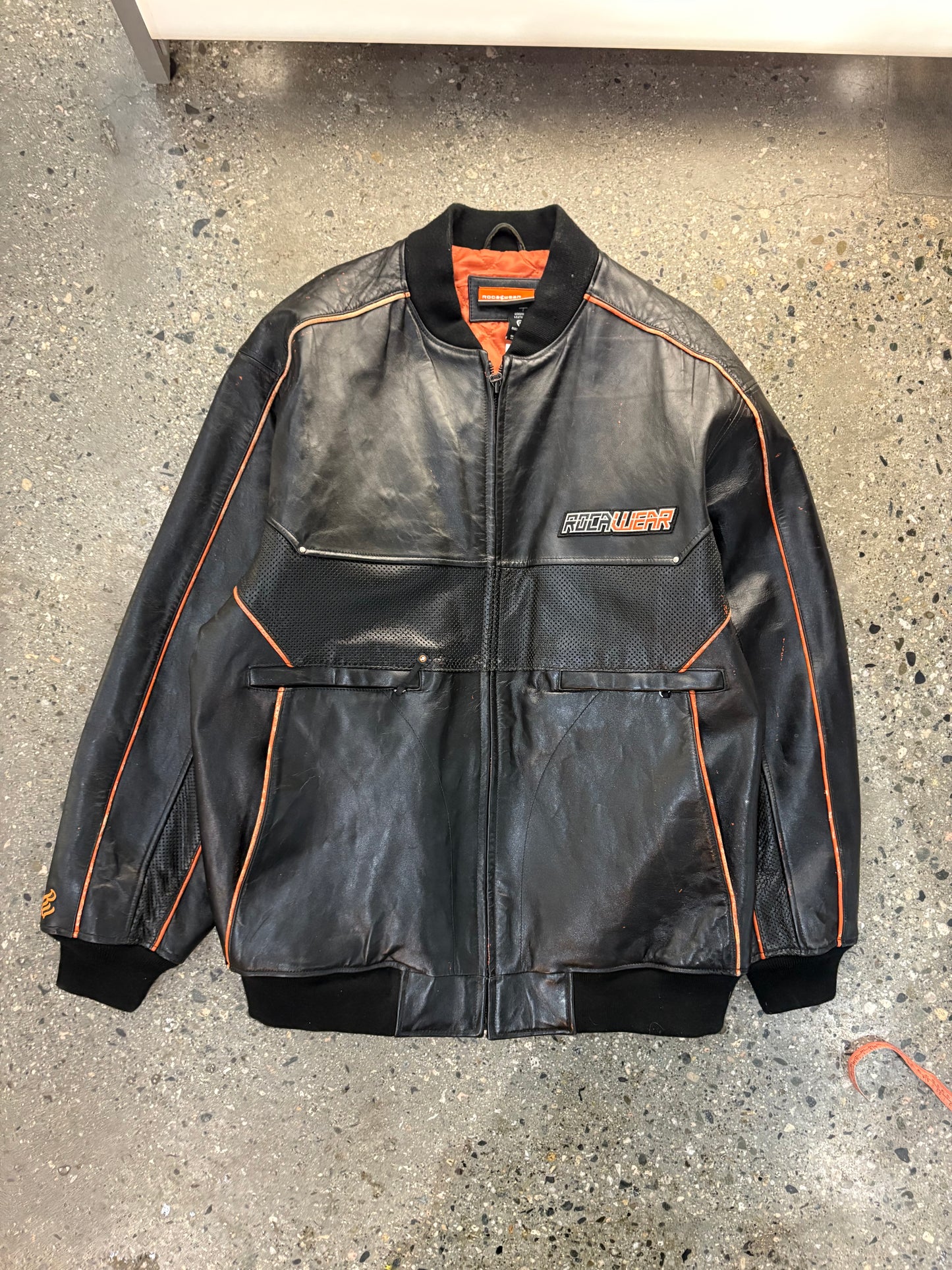 (XL) Rocawear Full Leather Jacket