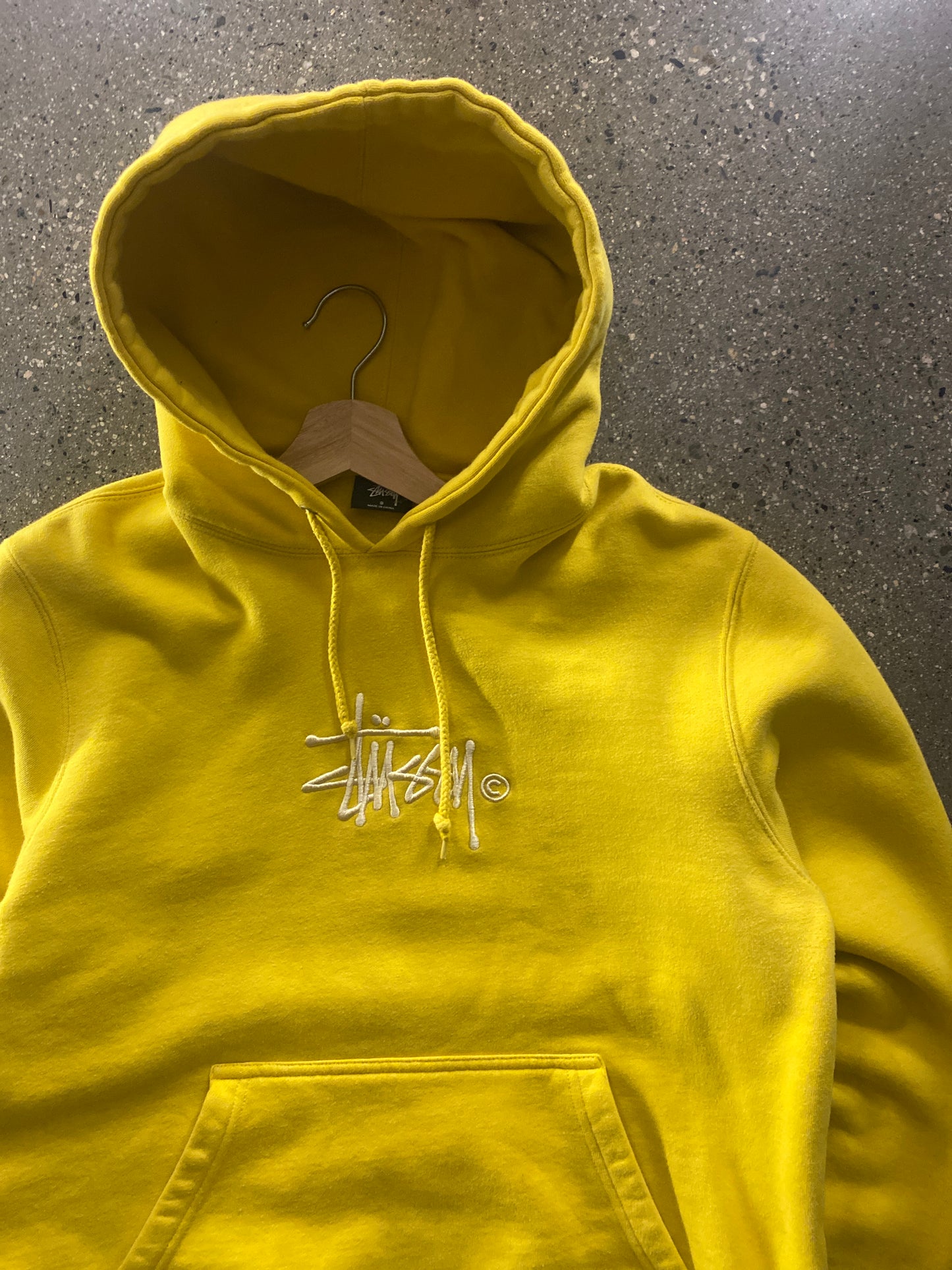 (S) Yellow Stussy Hoodie