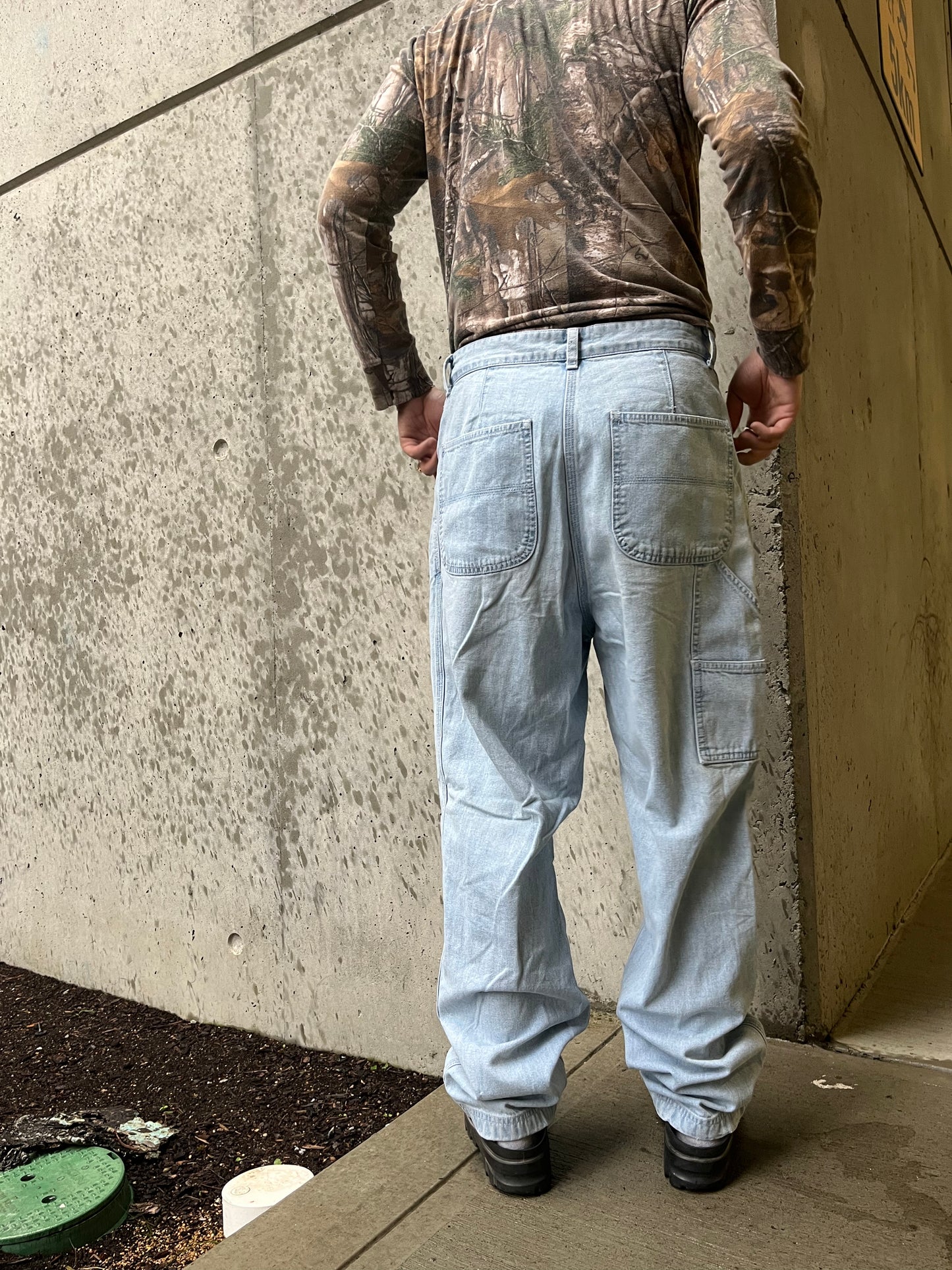 (32”) Denim Light Blue Carpenter Pants