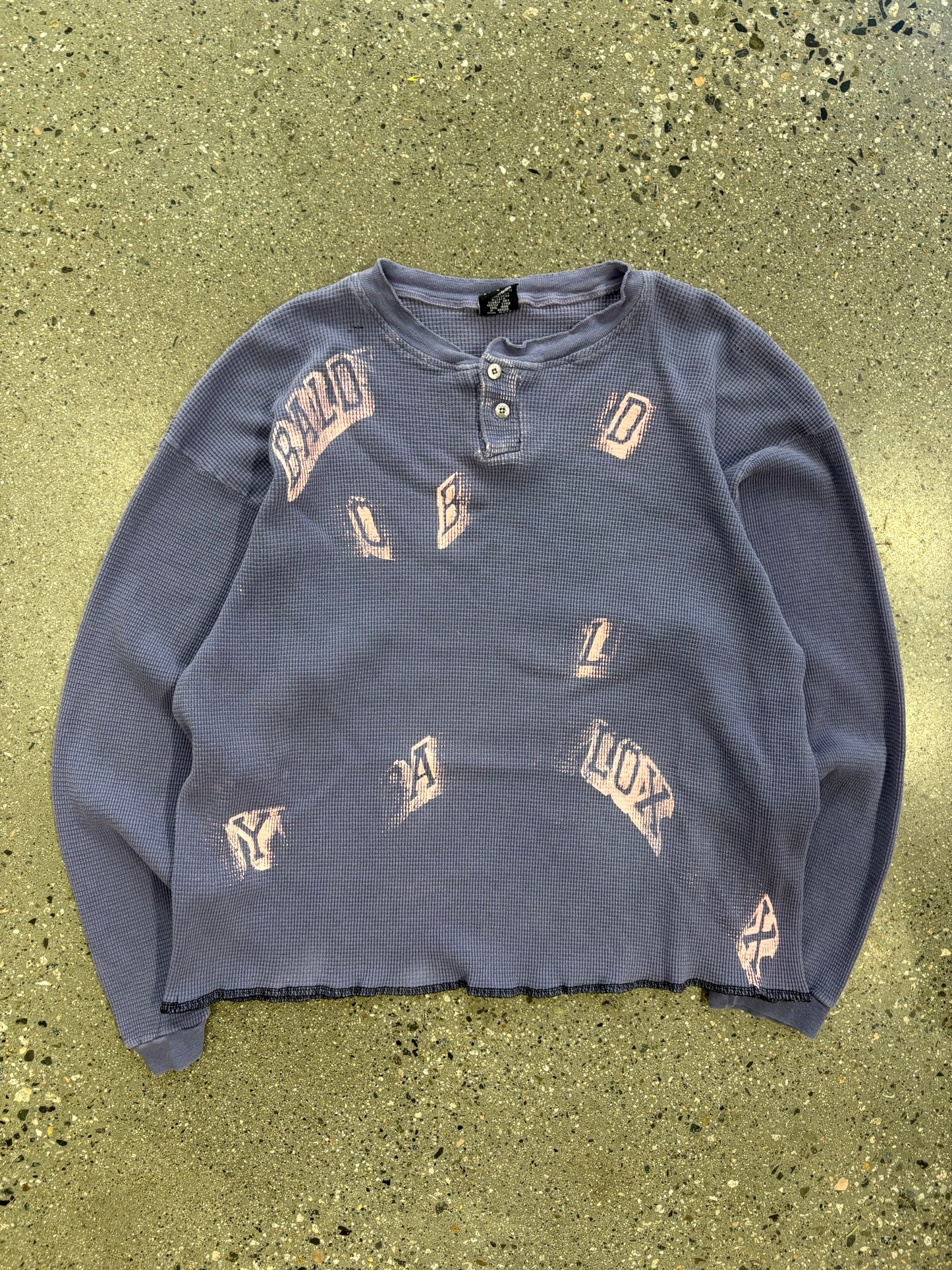 (M) Baldy 1/1 Waffle knit Henley