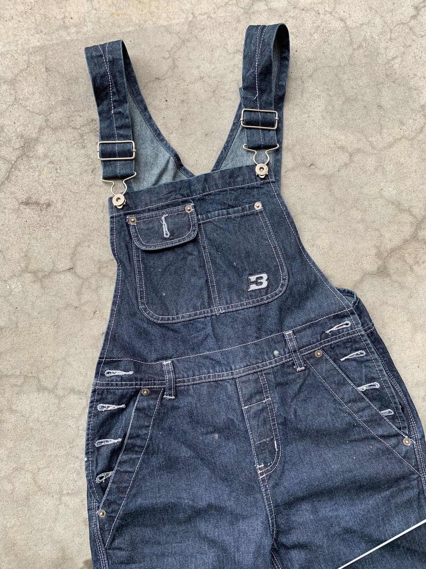 (28”) Y2K Brody Jeans Flared Overalls
