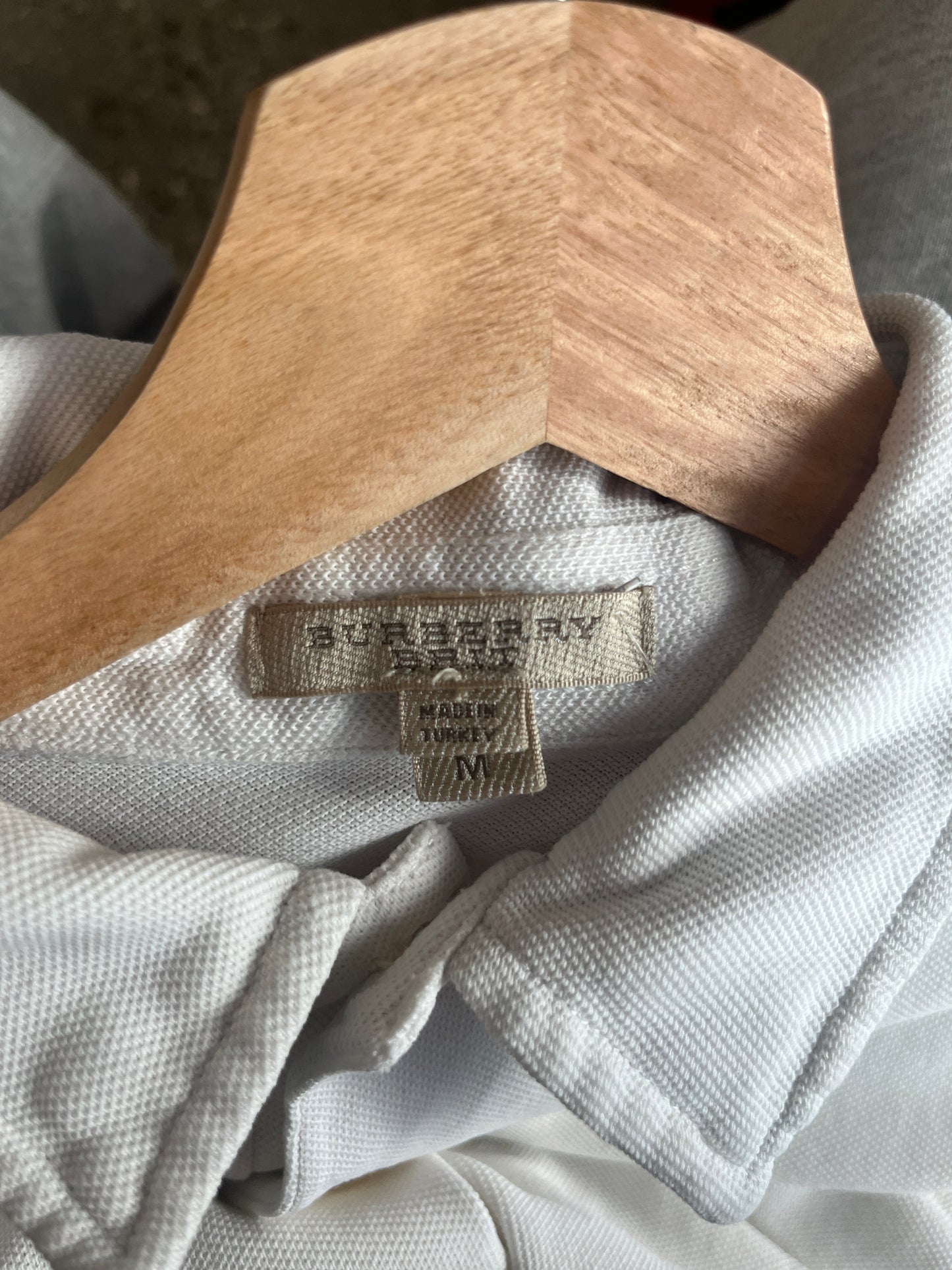 (M) Burberry Britt White Polo