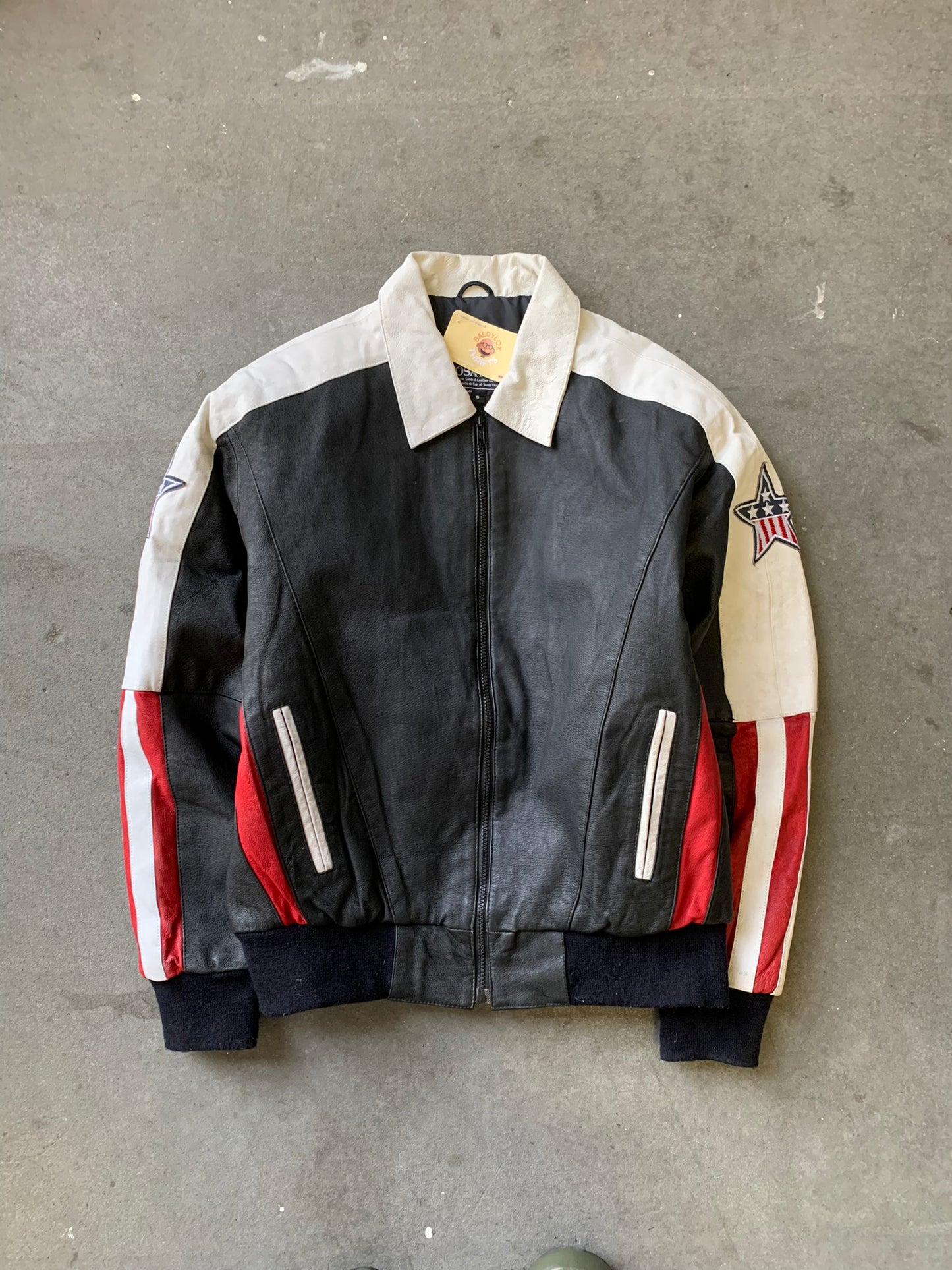 (S/M) 90’s Leather Team USA Jkt